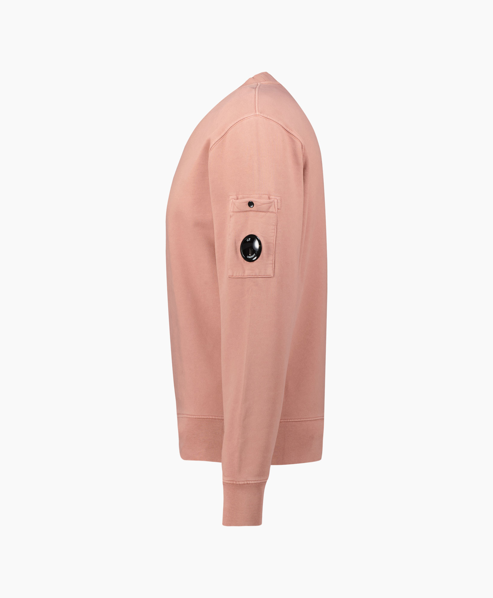 Cp Company Sweater Brushed & Emerized Diagonal Fle Donker Bruin