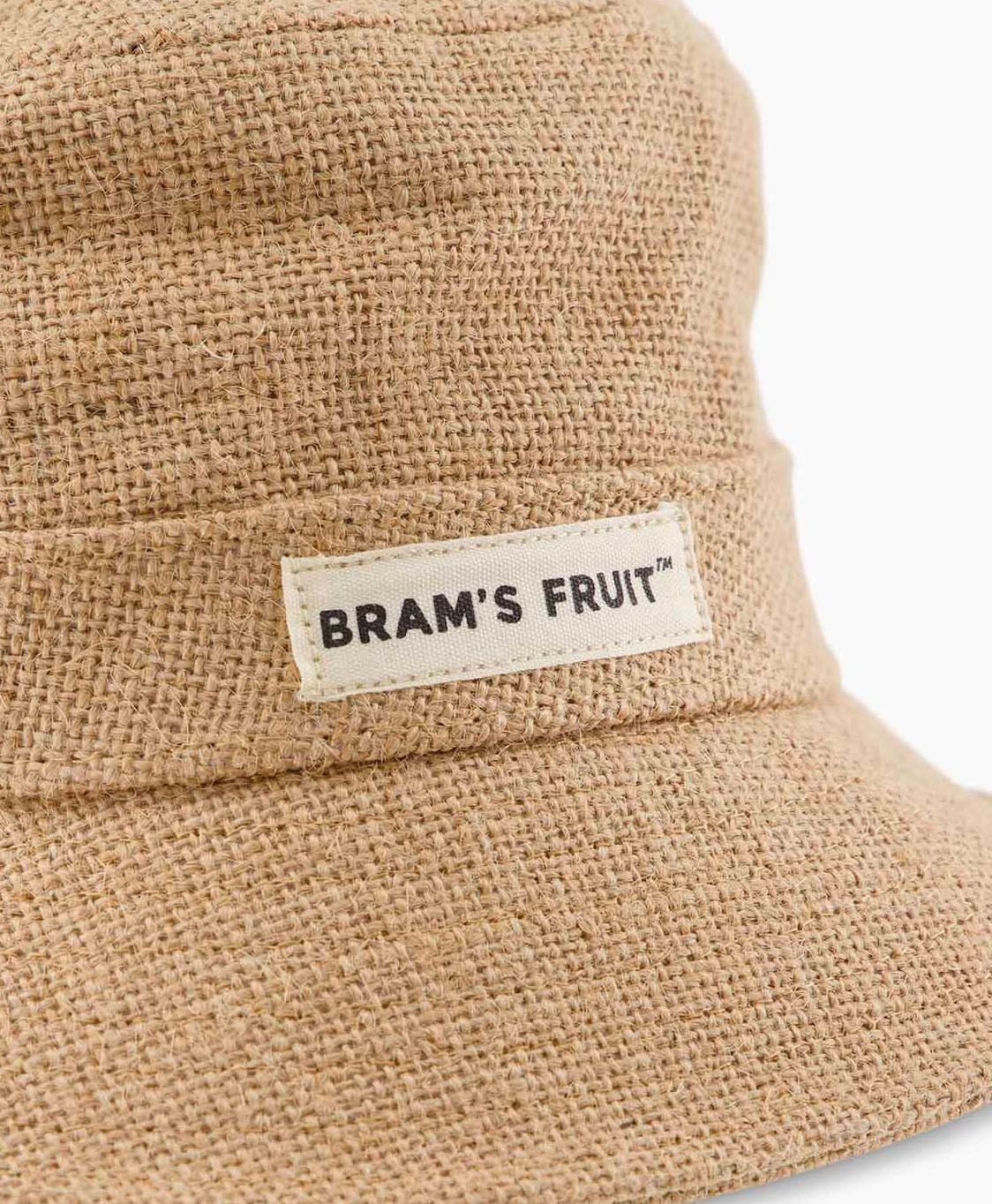 Bram's Fruit Hoed Jute Bucket Hat Beige