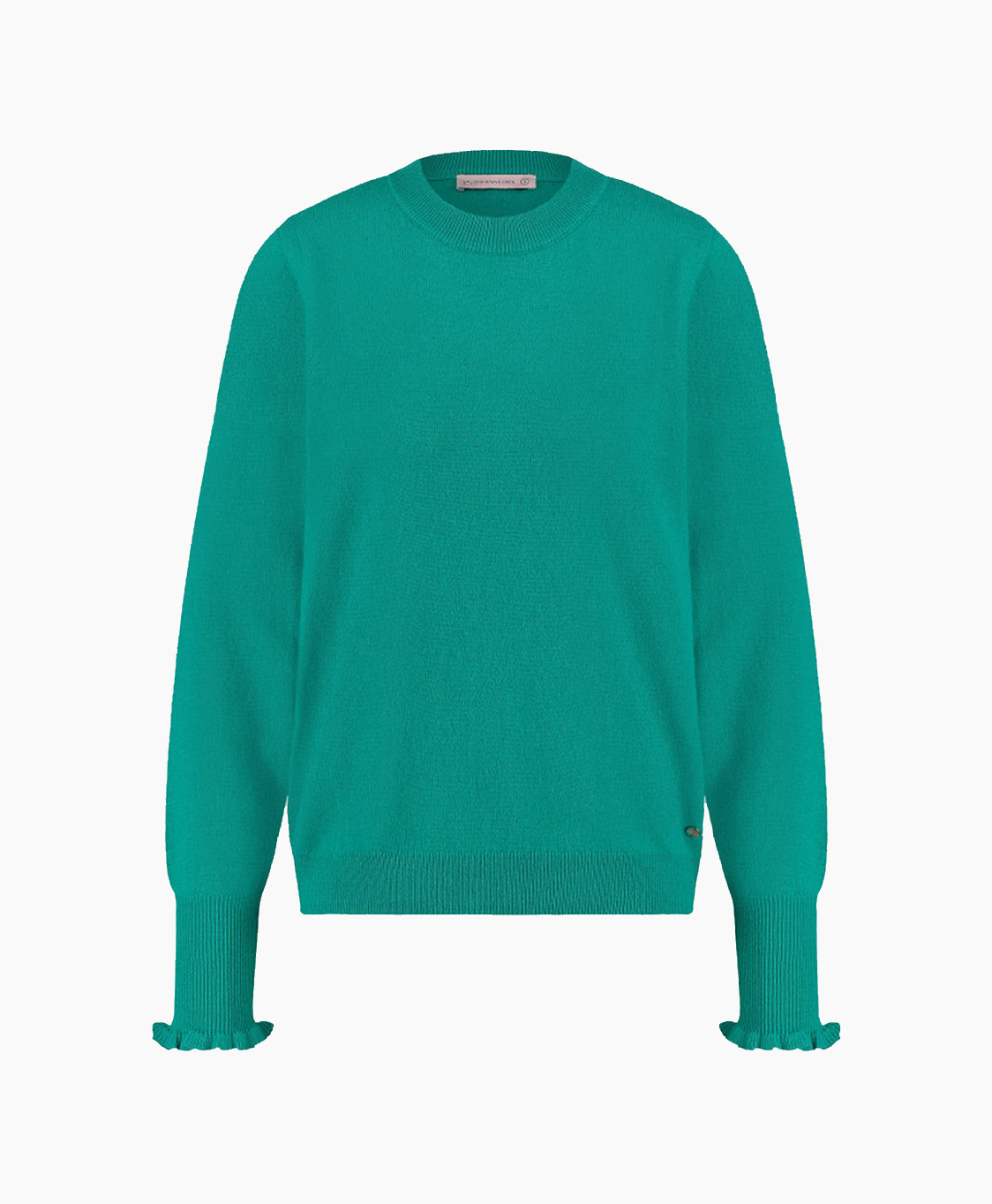 Studio Anneloes Pullover Cady Ruffle Cashmere Groen