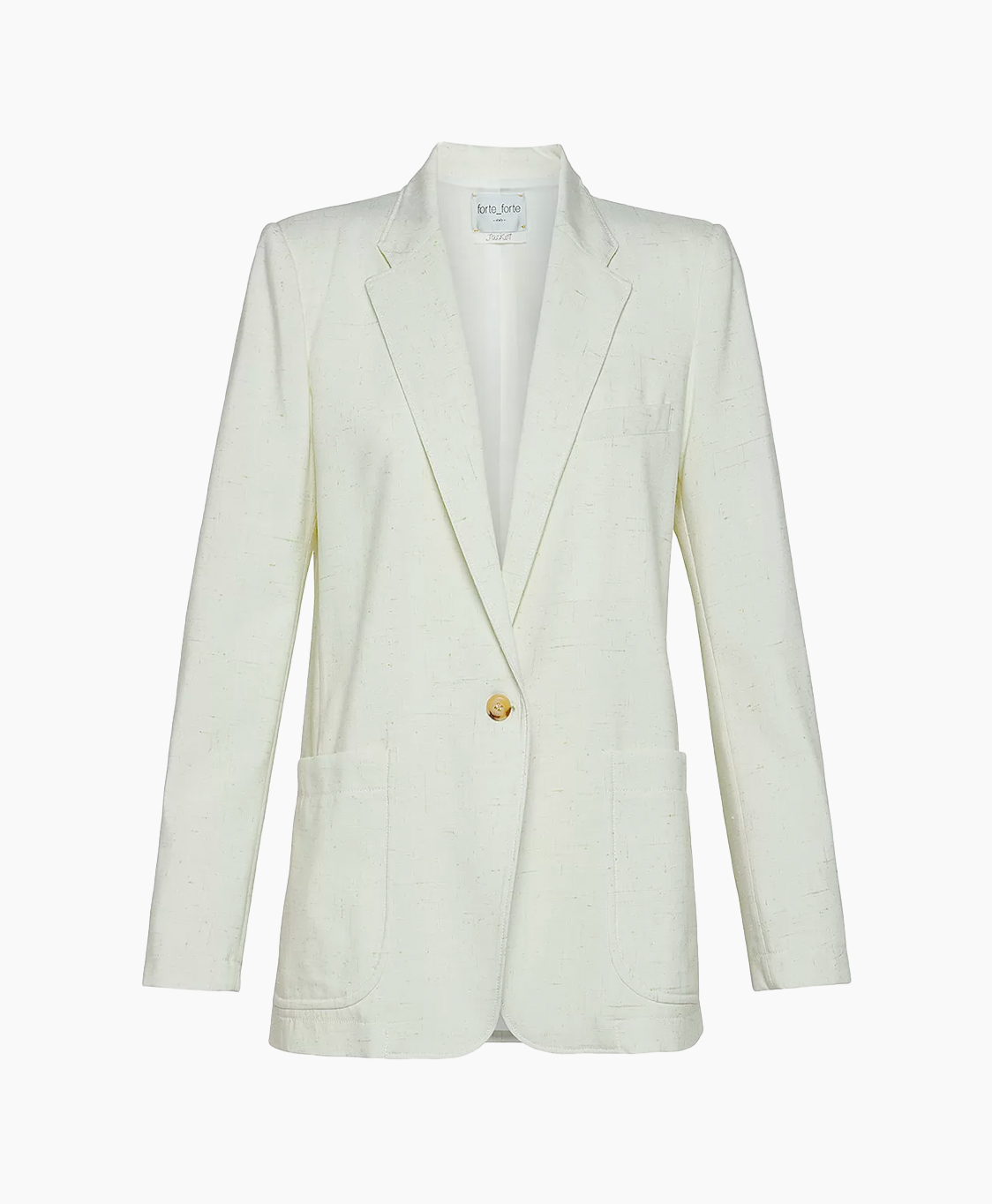 Blazer Tweed Viscose Silk Jacket Off White