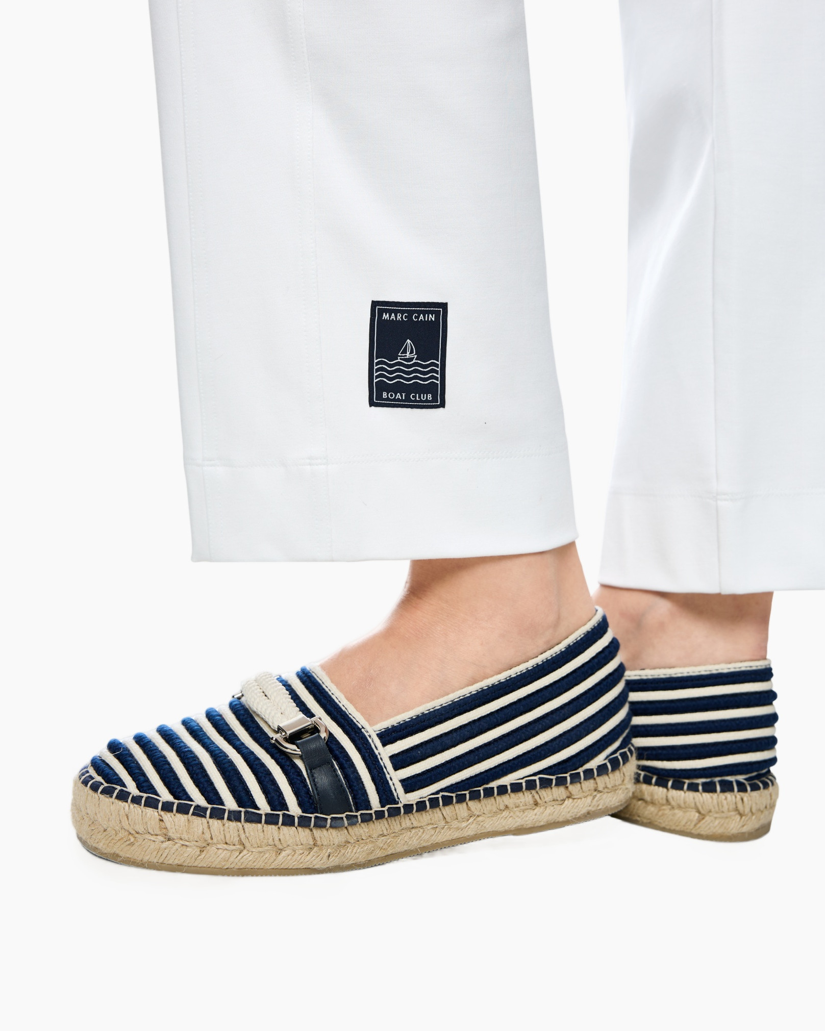 espadrilles, slip-ons, strepen, marineblauw, touwzolen