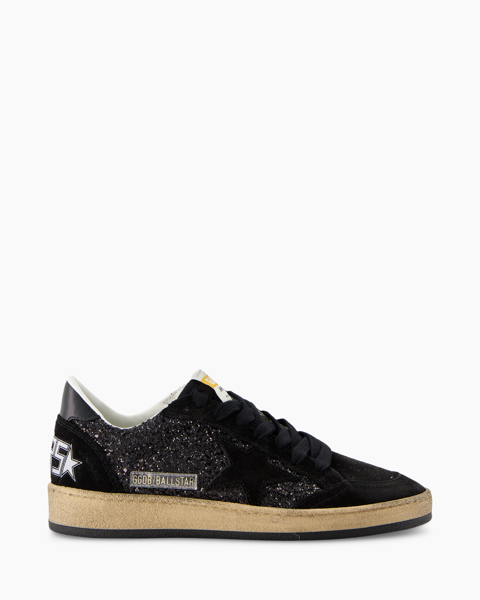 sneaker, zwart, glitter, lage sneakers, gumsole