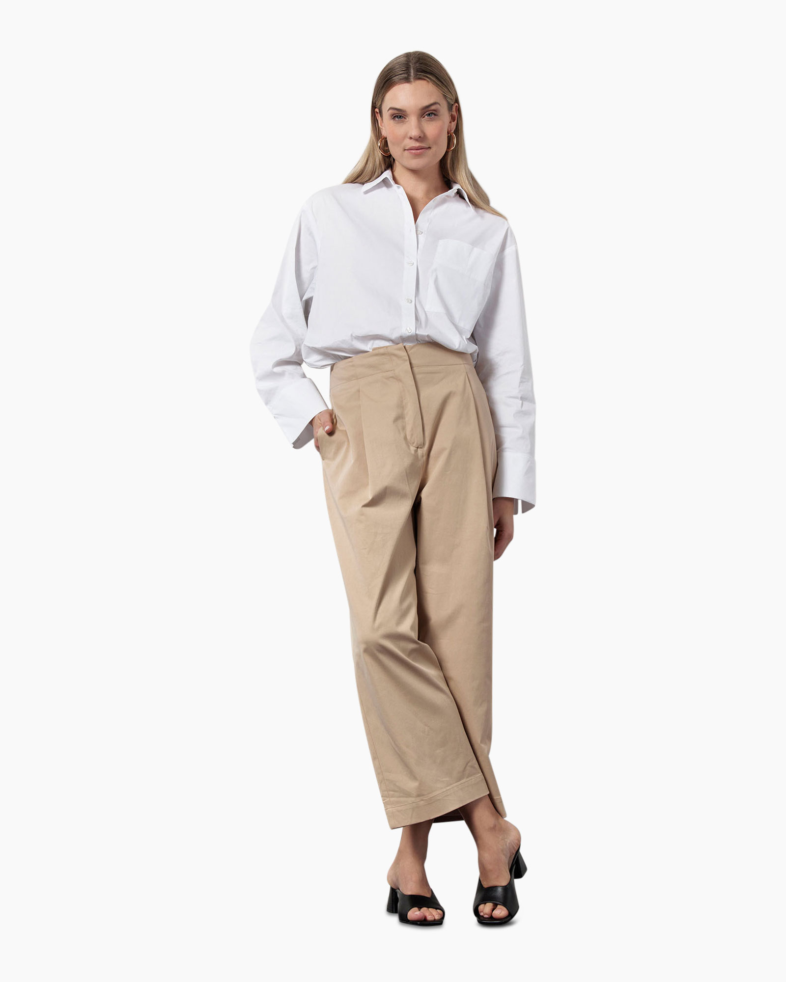Blouse Erin Poplin Blouse Wit