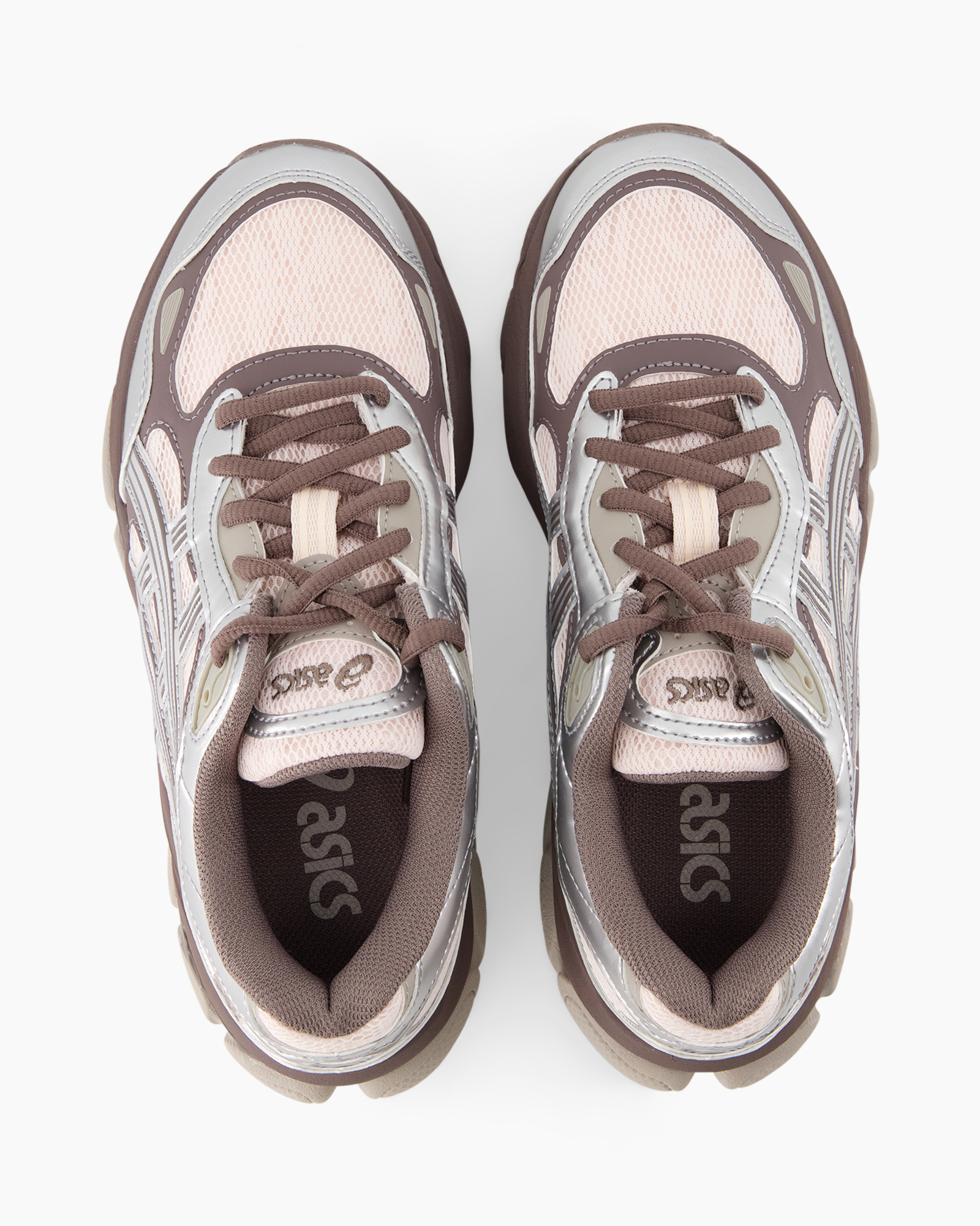 neakers, sportsschoenen, mesh, veterschoenen, bruin roze