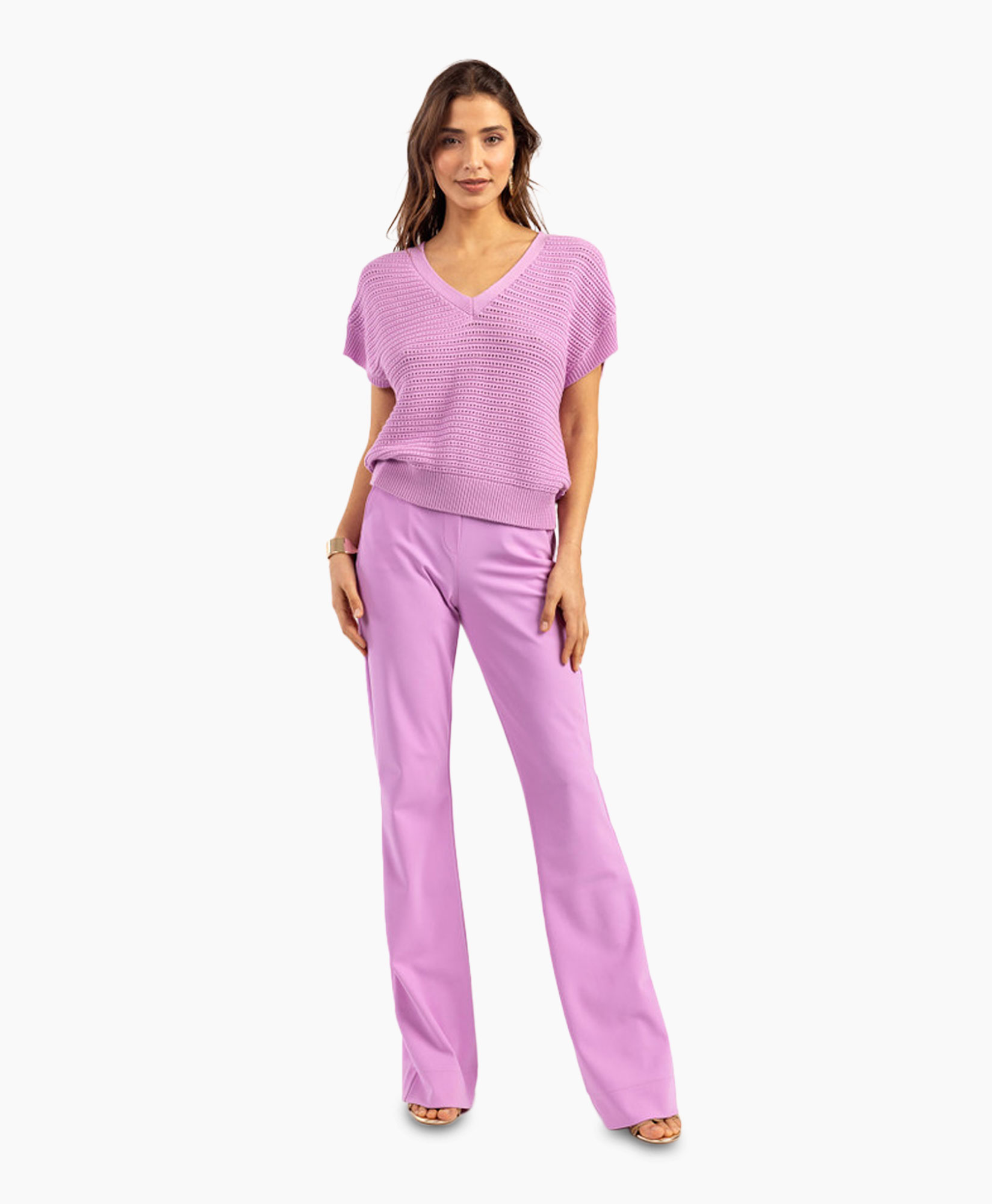 Broek Flair Bonded Trousers Roze