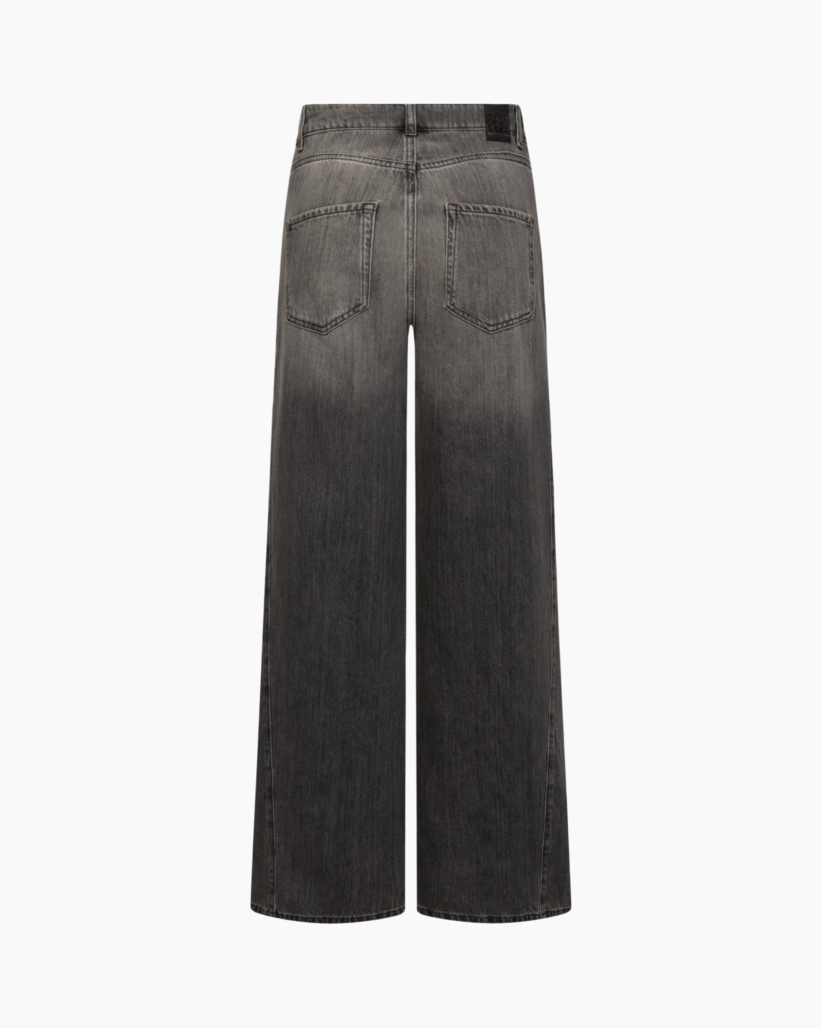 jeans, wijdelijn/ruime pasvorm, versleten, grijs, denim