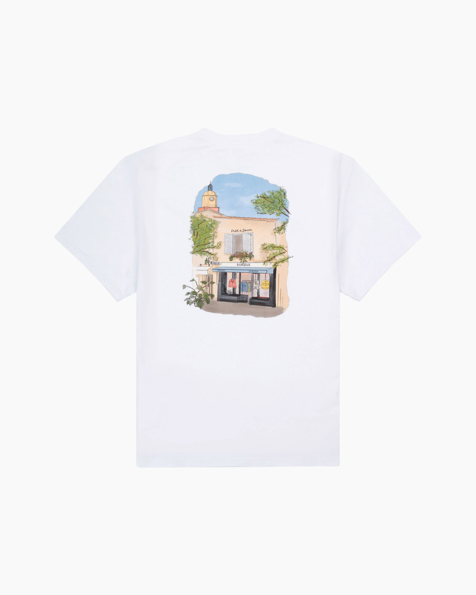 t-shirt, graphic, architecture, illustration, white