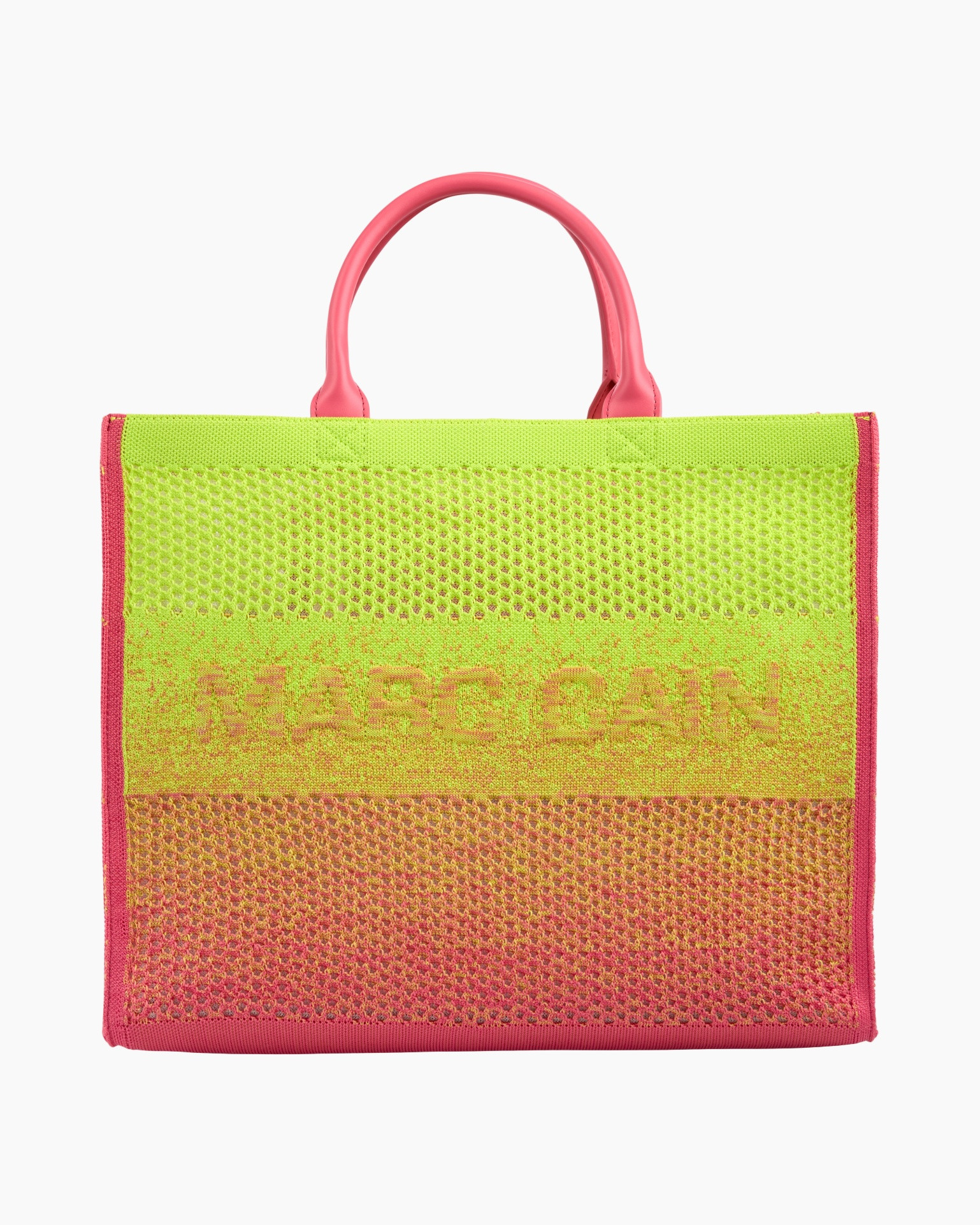 tote tas, gaas tas, neon kleuren, roze hengsels, gestreept patroon