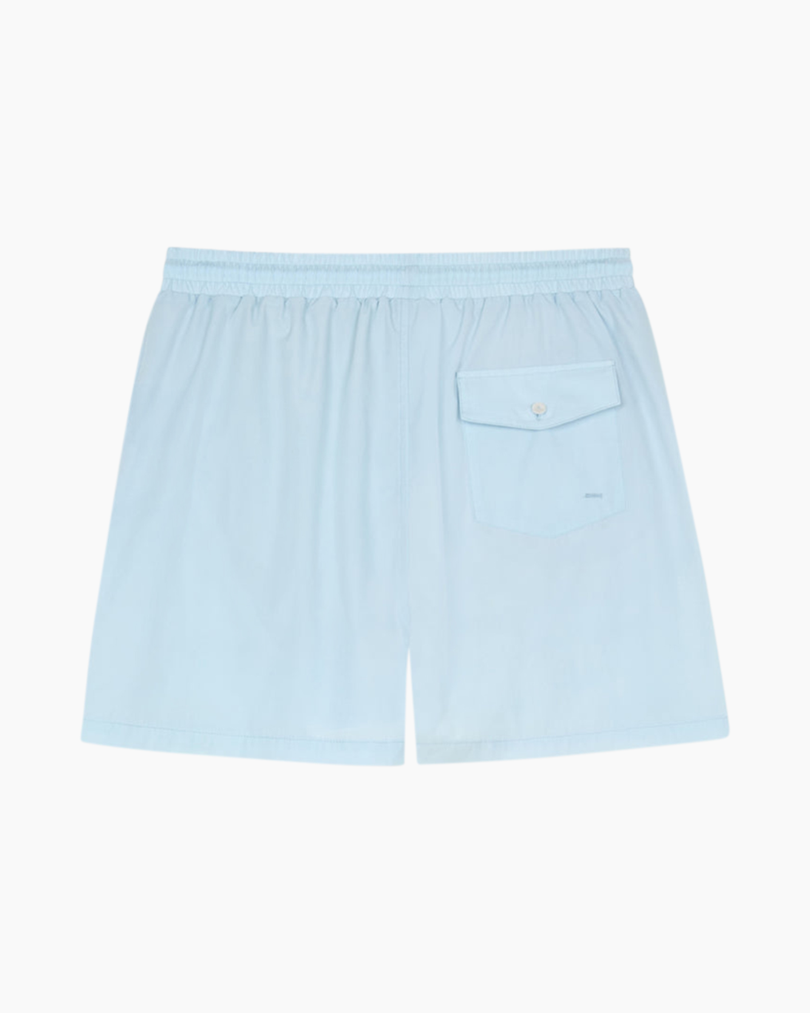 shorts, drawstring, light blue, solid, embroidery