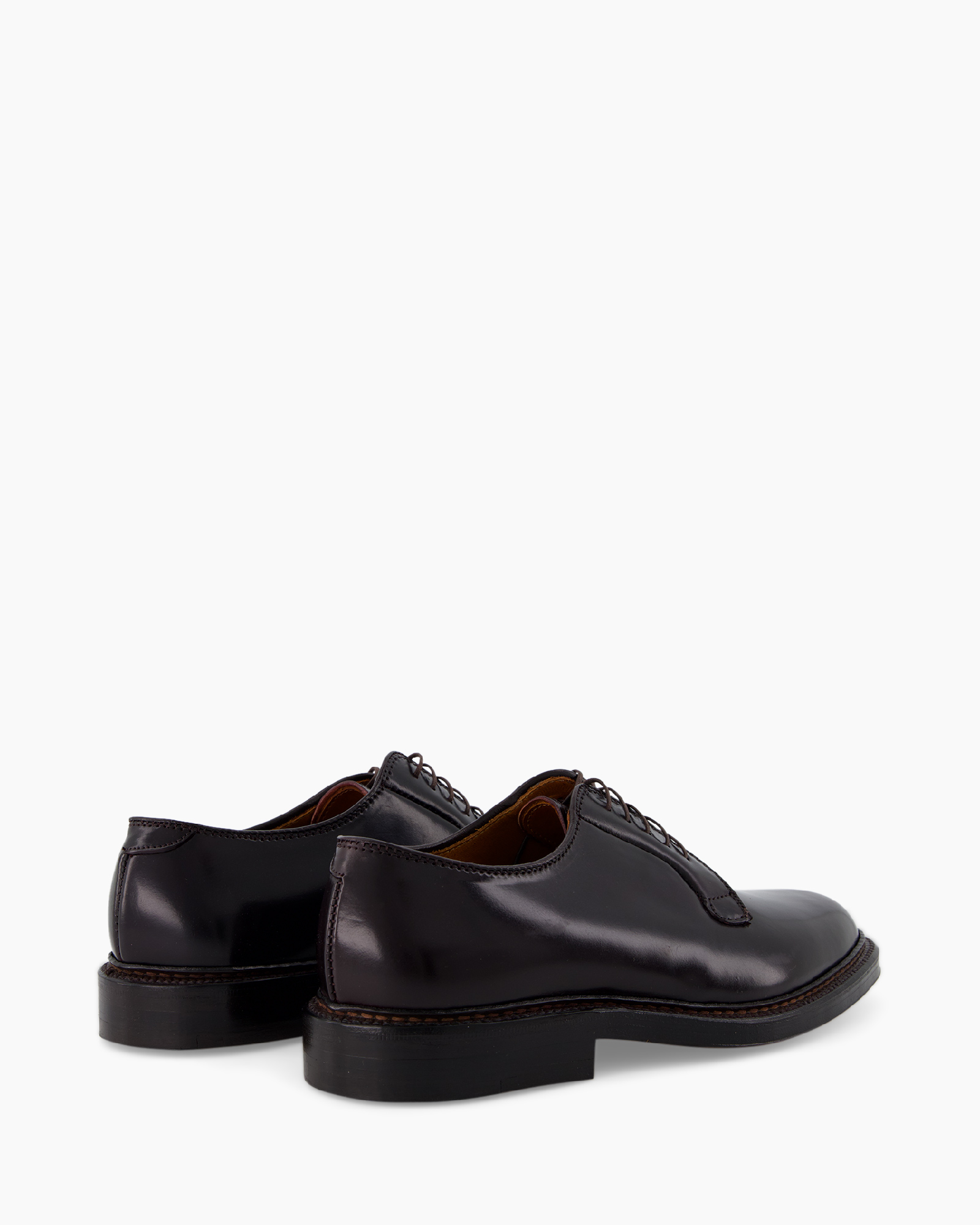 Cordovan Plain Toe Blucher Aubergine