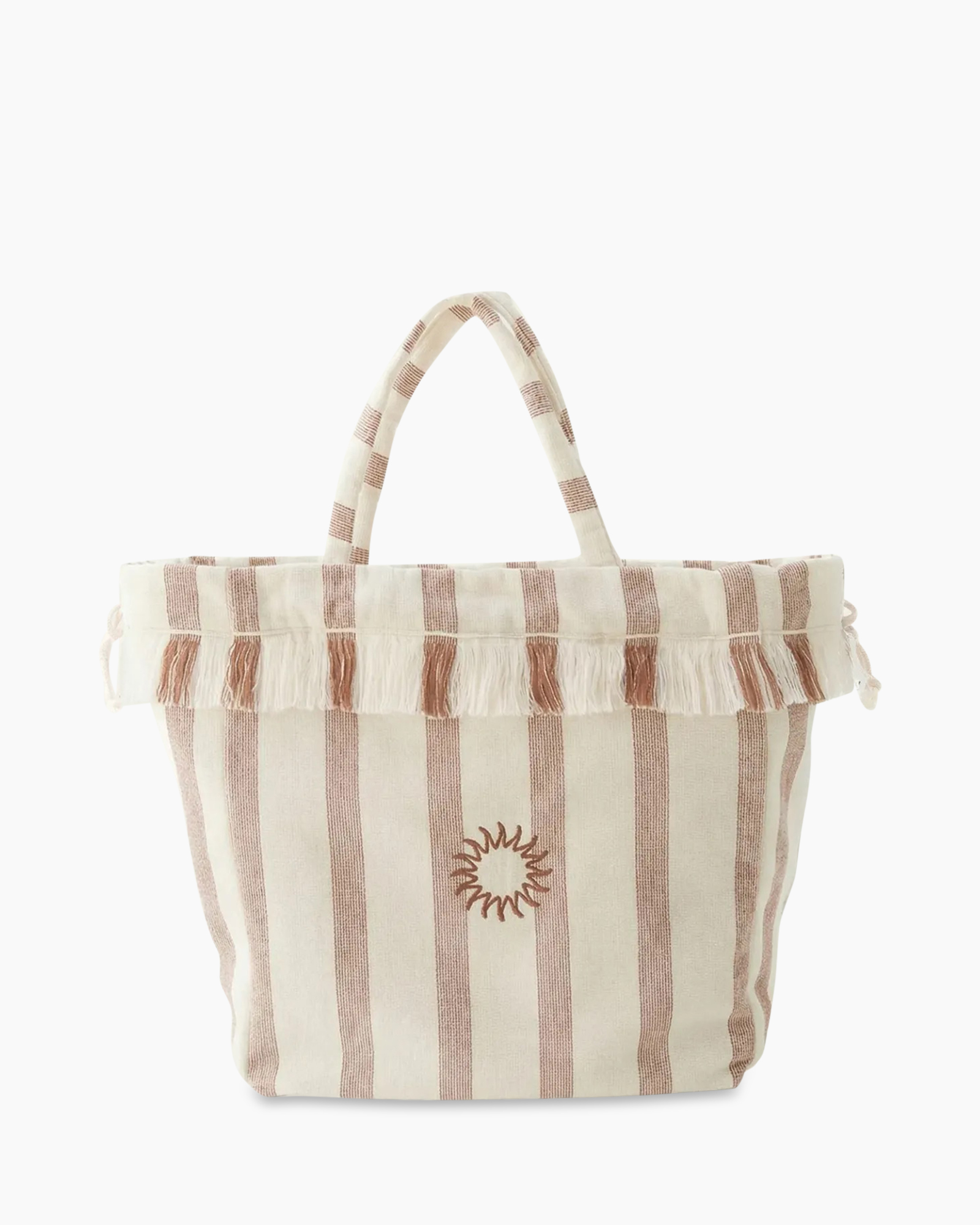 bag, printed, striped, tote, fringe