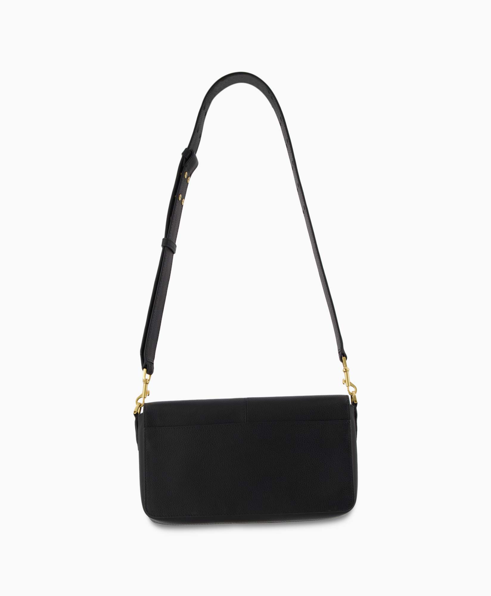 Crossbody Tas Borderline Daily Grained Leath Zwart