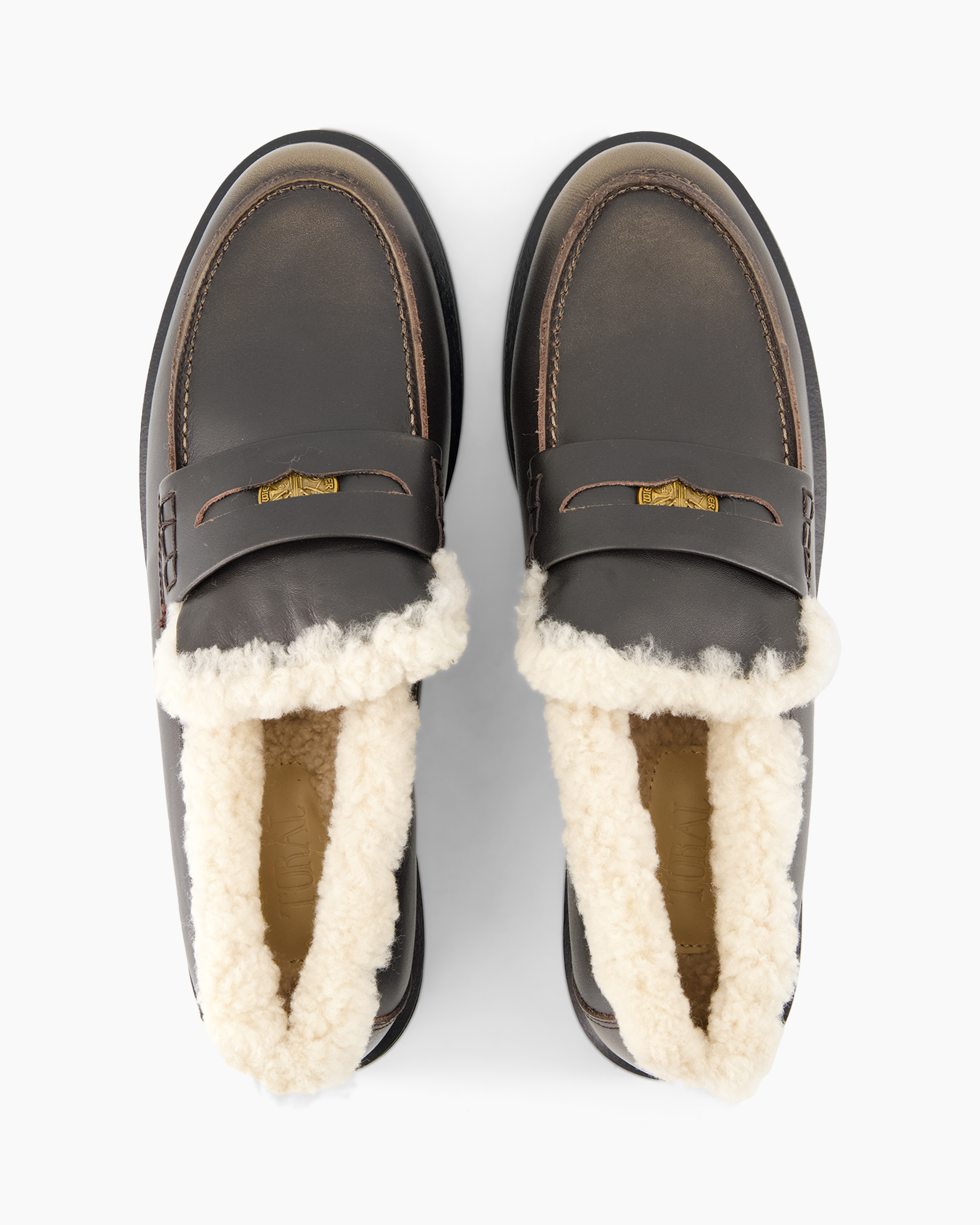 slippers, moccassins?, leer, bontvoering