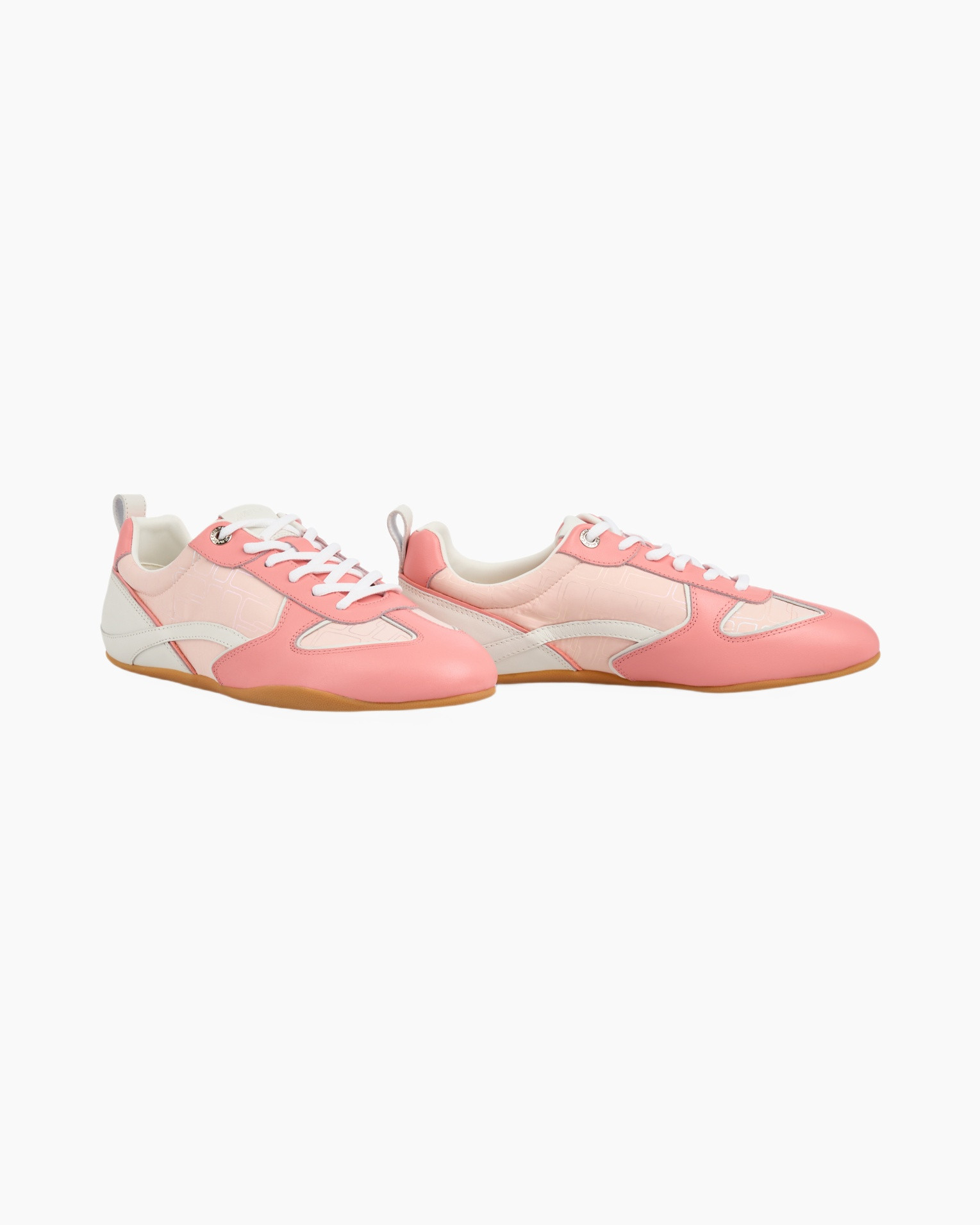 sneaker, roze, leer, veterschoen, schuimzool