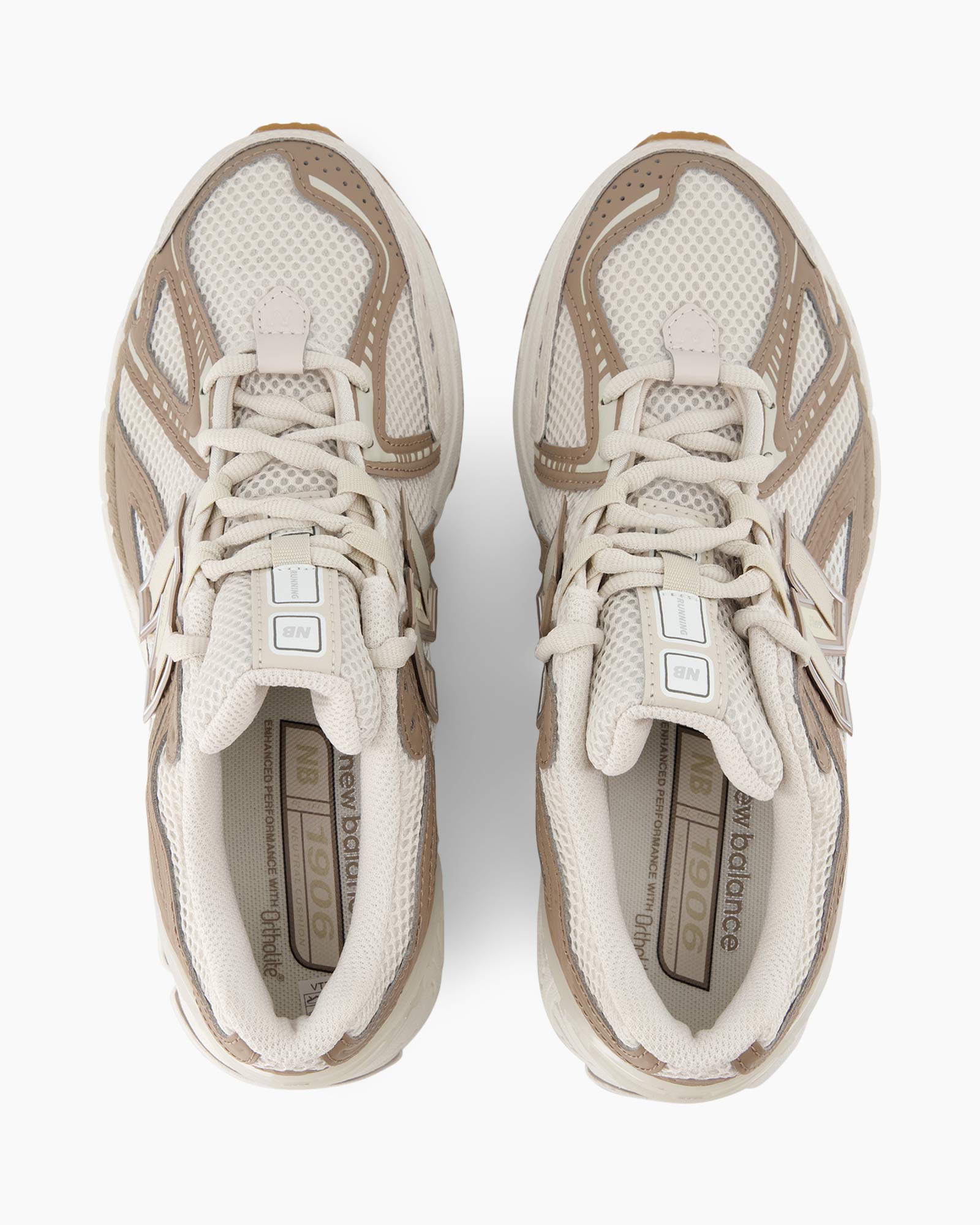 sneakers, mesh, beige, veterschoen, sneakers