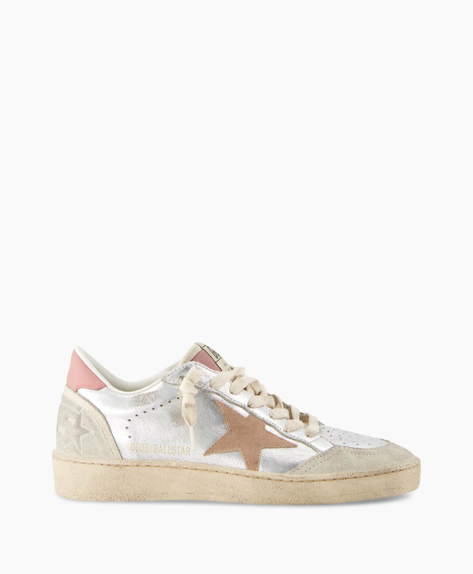 Sneaker Ballstar Laminated Upper Washed Suede Star Zilver