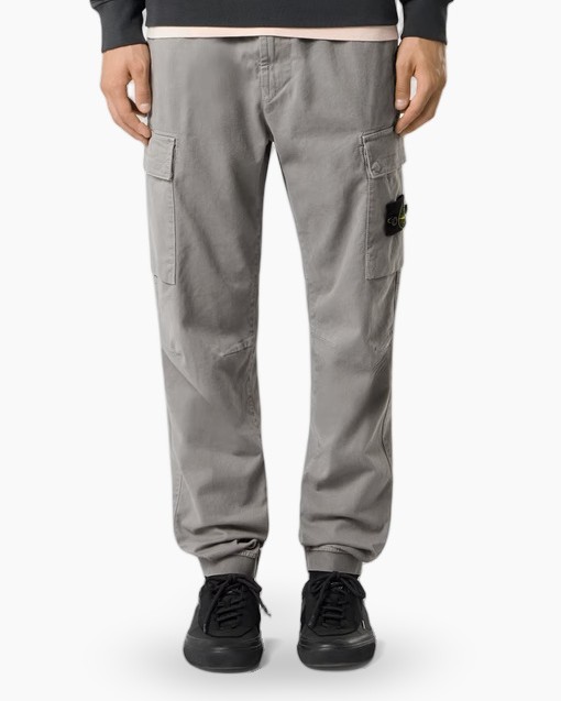 broek met cargovakken, slim fit, zakkenbroek, grijs, cargo zakken
