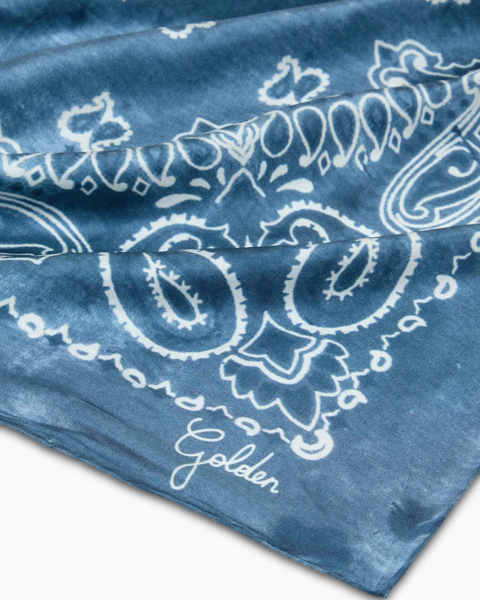 bandana, paisley, blau, patroon, hoofdoek