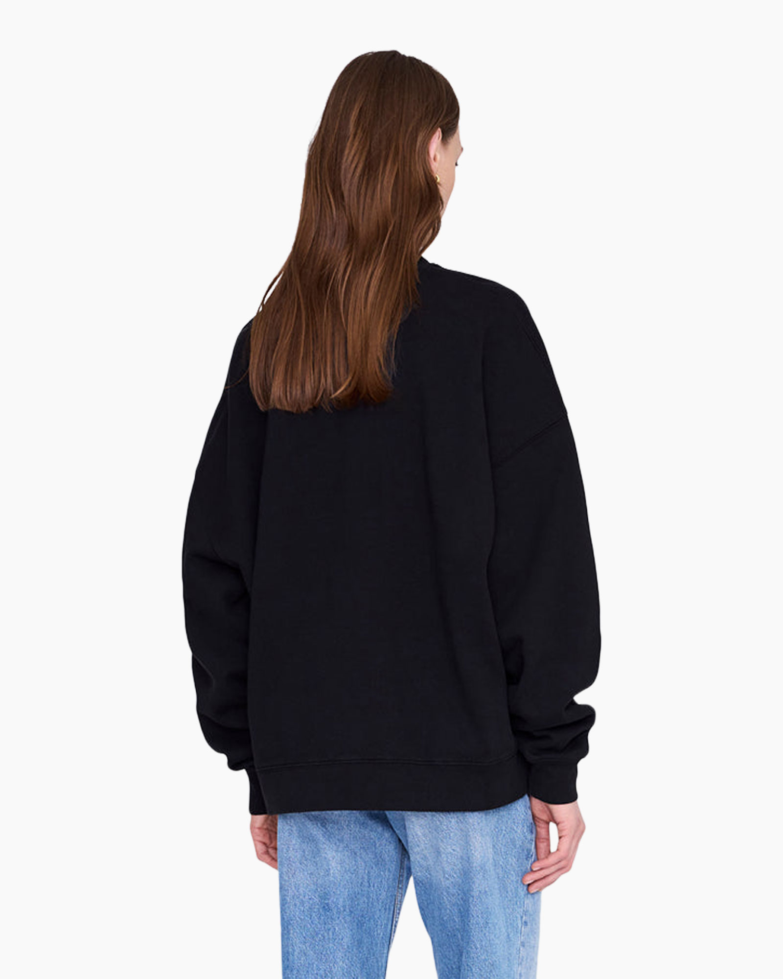hoodie, zwart, lange mouwen, oversized, achterkant