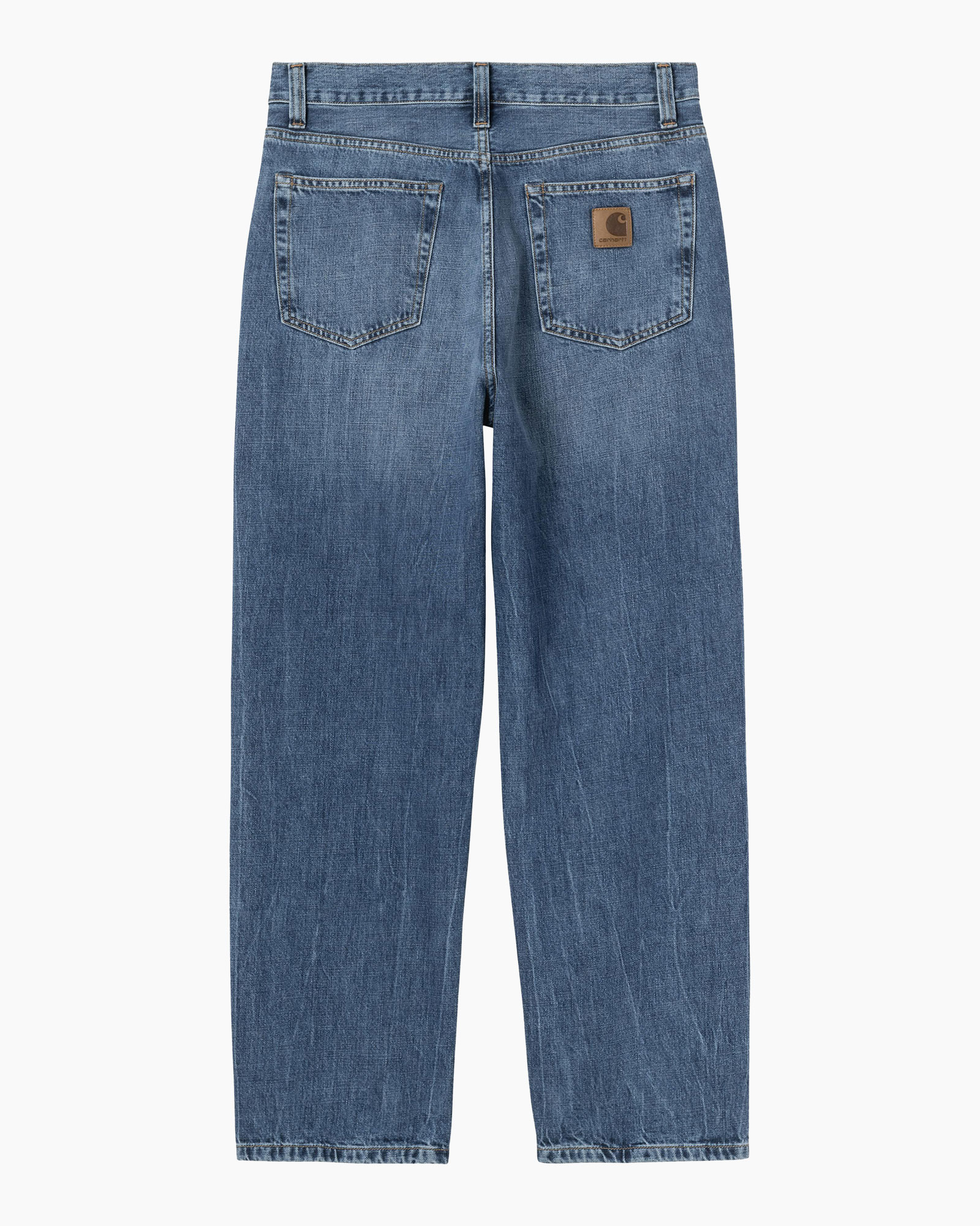 spijkerbroek, denim, broek, achterzakken, carhartt-logo