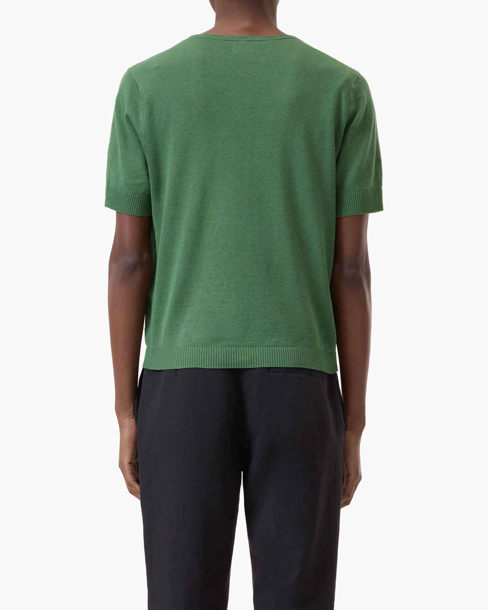 T-shirt V Neck Short Sleeve Groen