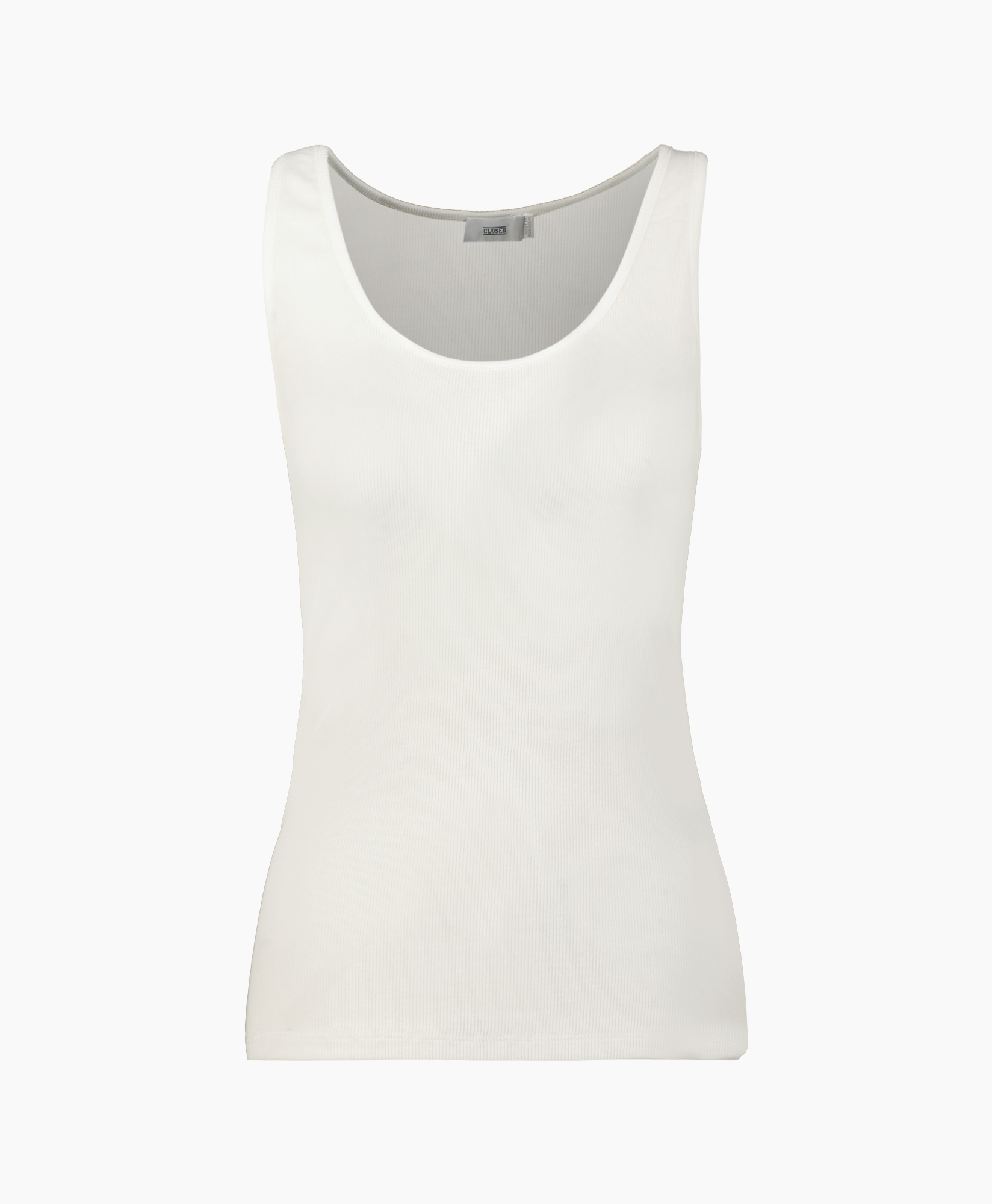 Closed Top Tank Rib Off White