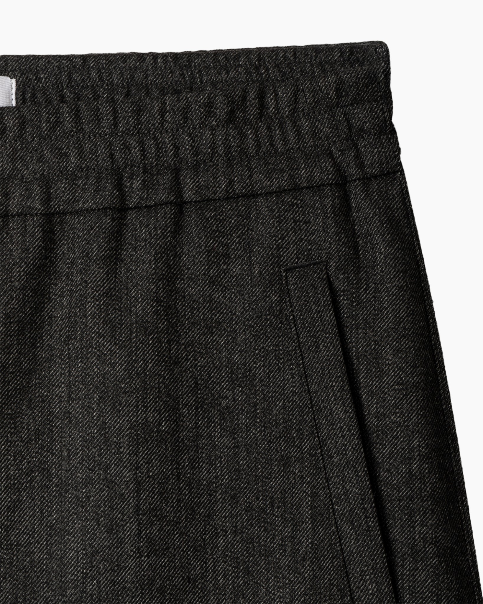 broek, broek, trekkoord, achterzak, donkergrijs