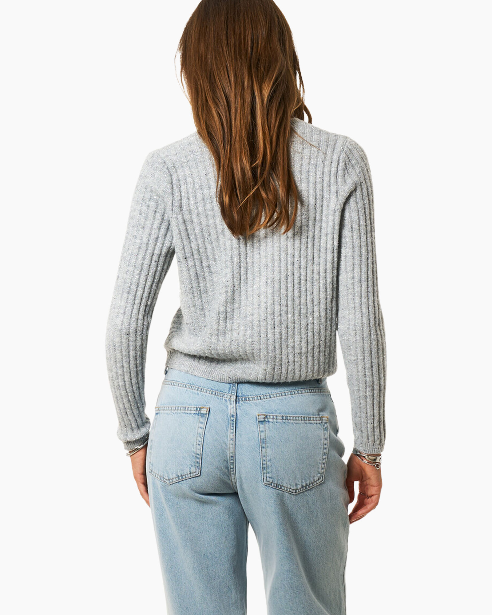 Trui Cardigan With Sequins Zilver