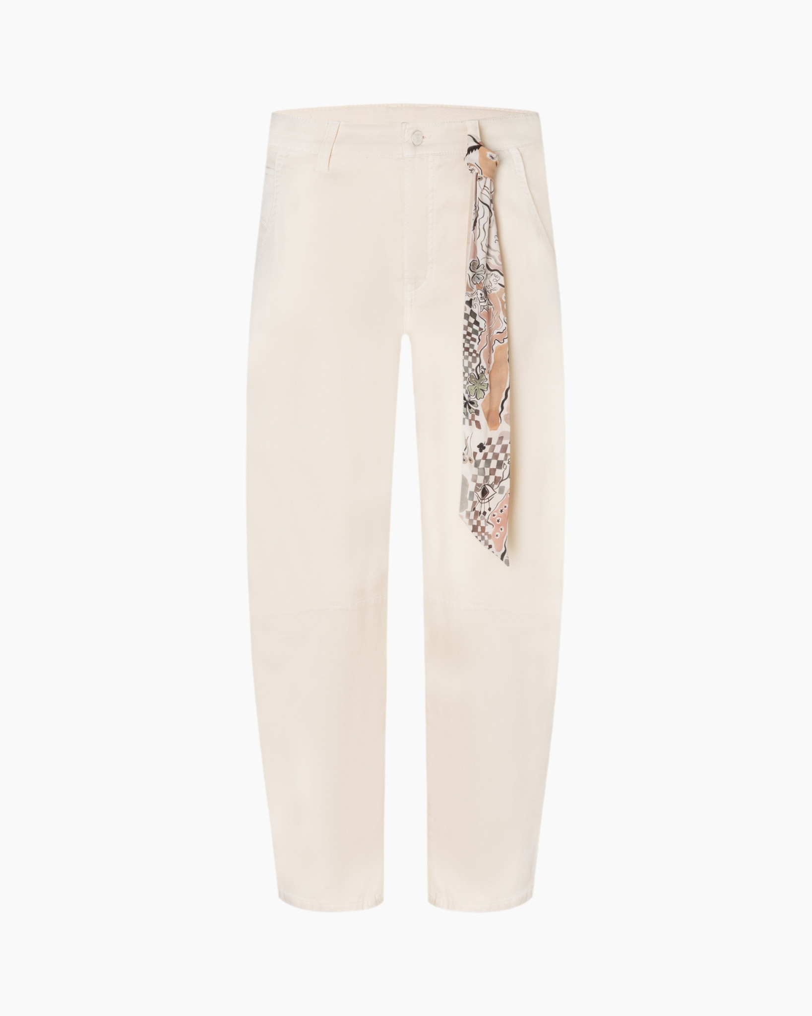 broek, beige, bandana, zijklep, casual