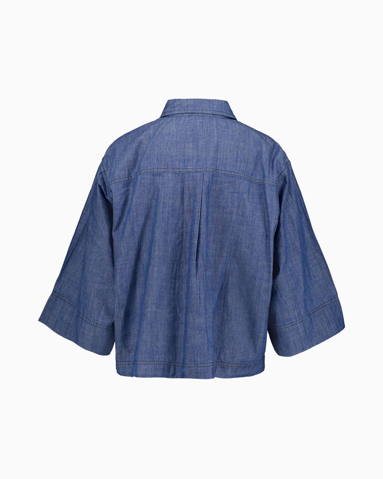 denim, hemd, knopen, zak, blauw