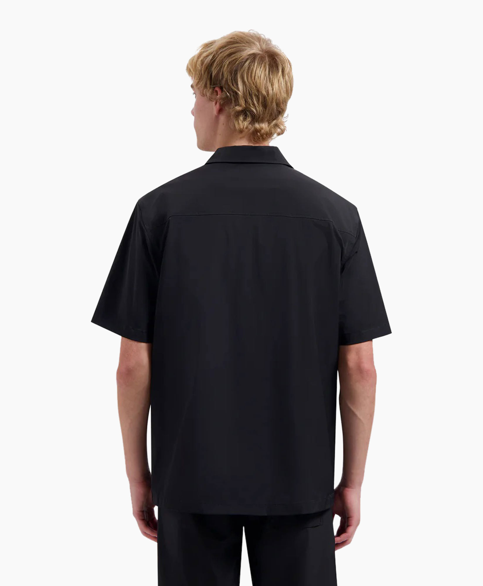 T-shirt Korte Mouw Nylon Ss Zwart