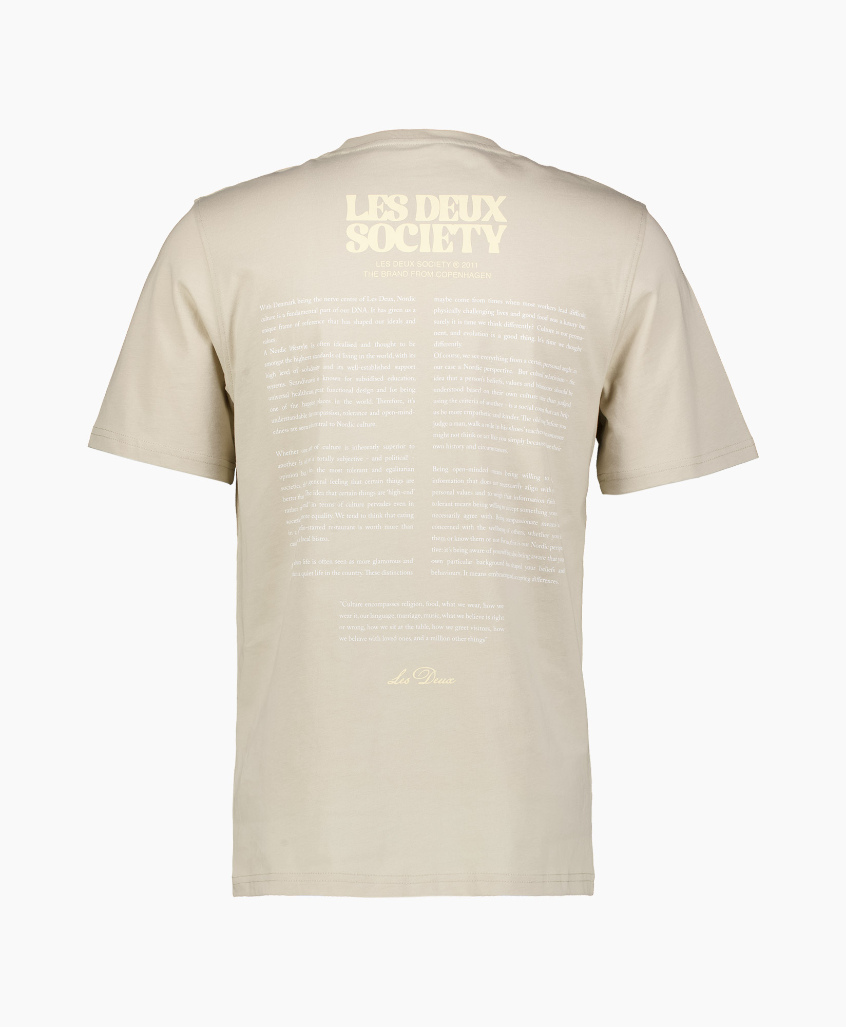 T-shirt Korte Mouw Society Beige