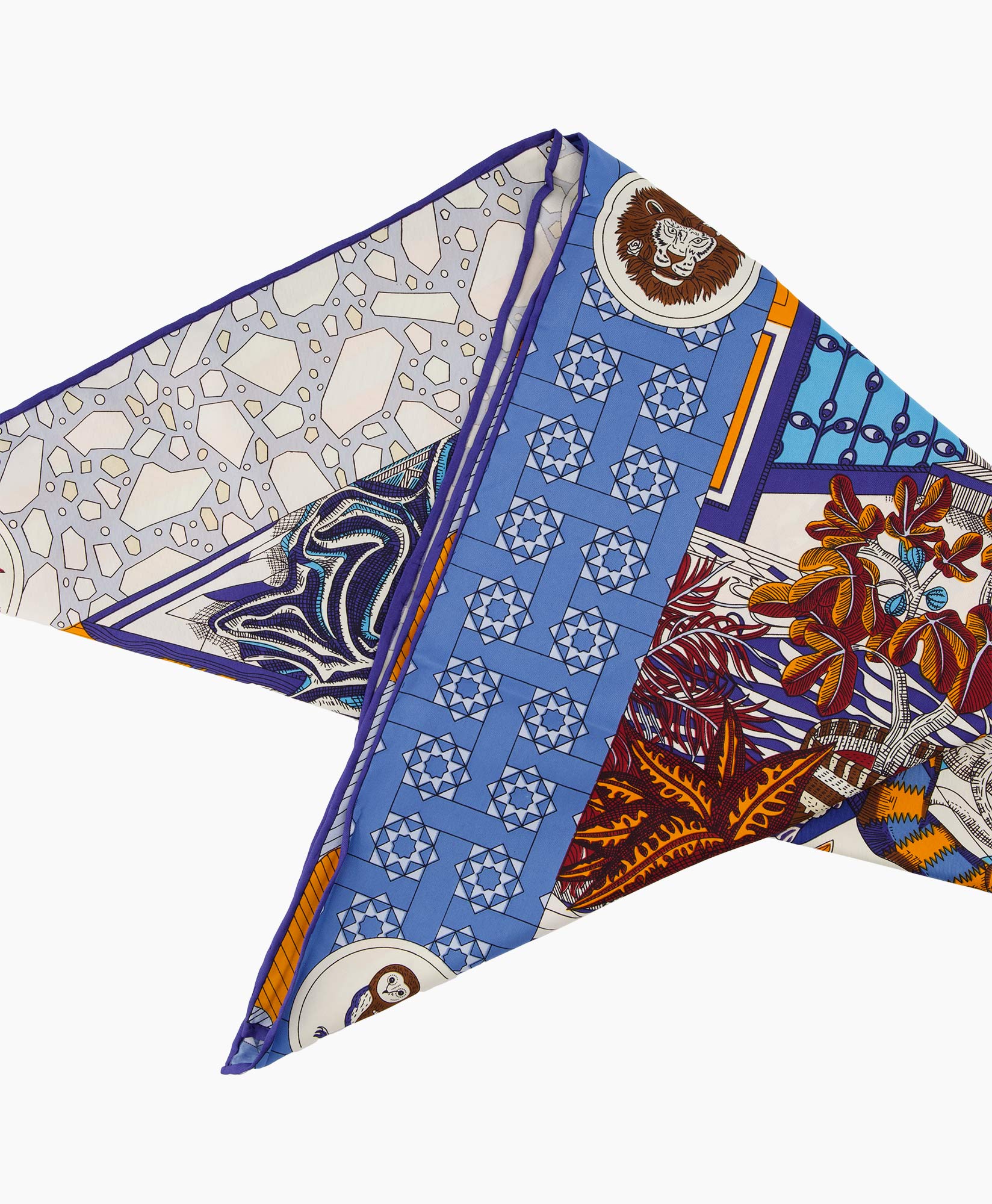 Sjaal Grosio midden blauw