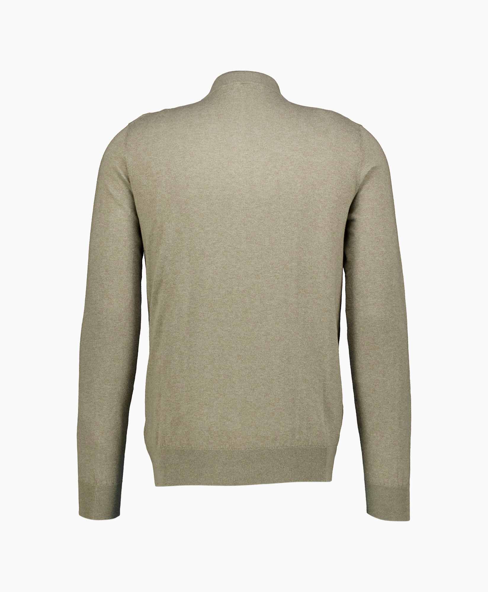 Sweater Cashmere Half Zip Groen