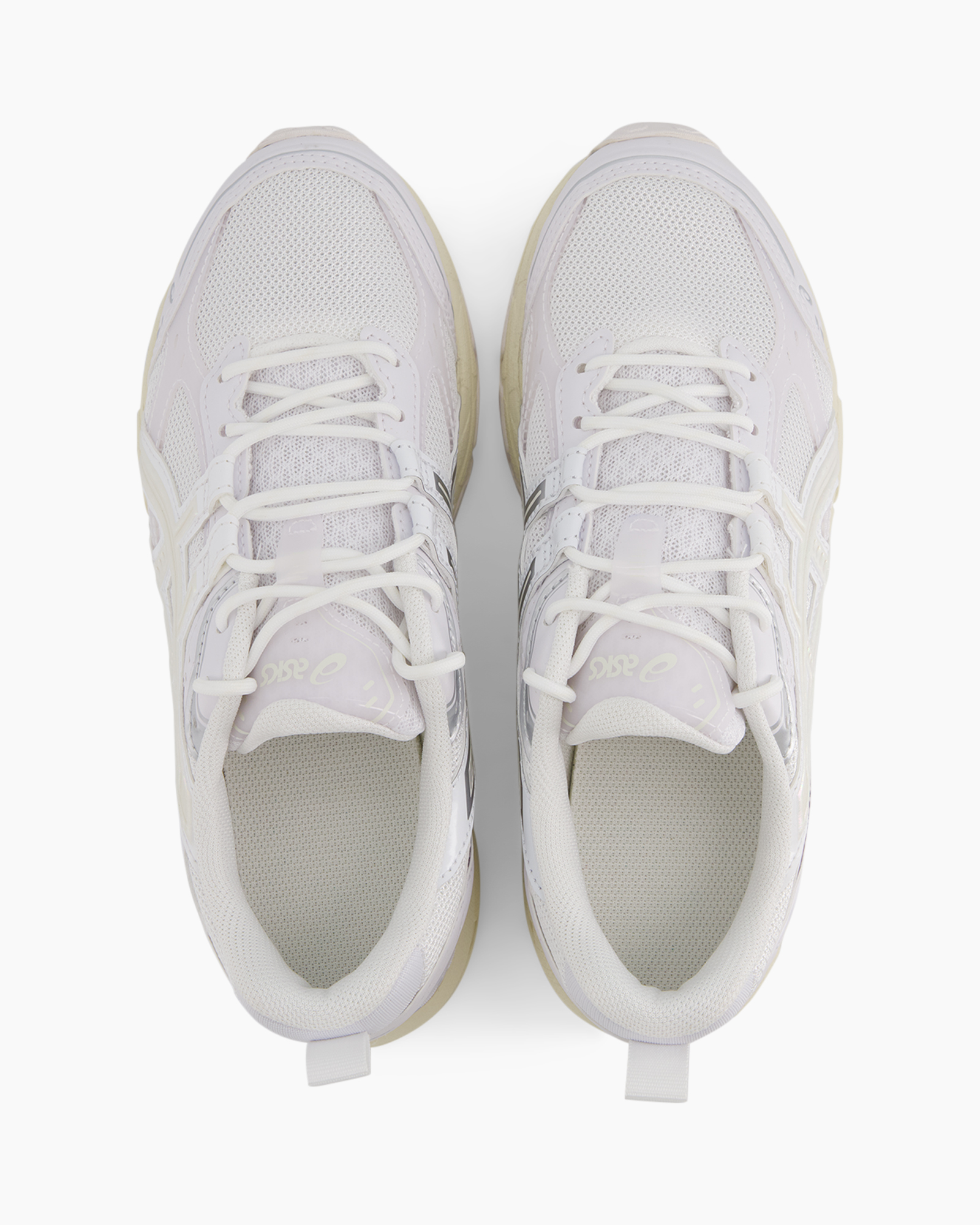 sneakers, mesh, wit, veters, sport schoenen