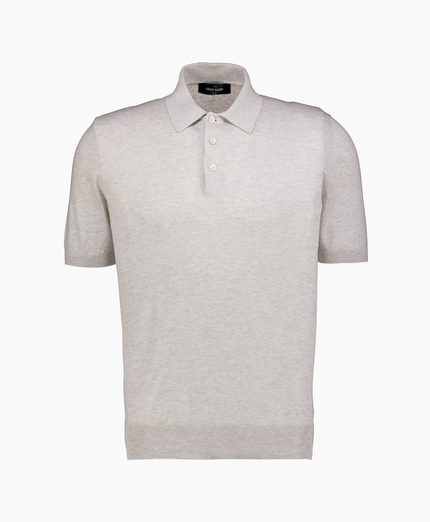 Polo Polo Knitted 'suvin' Katoen Licht Grijs