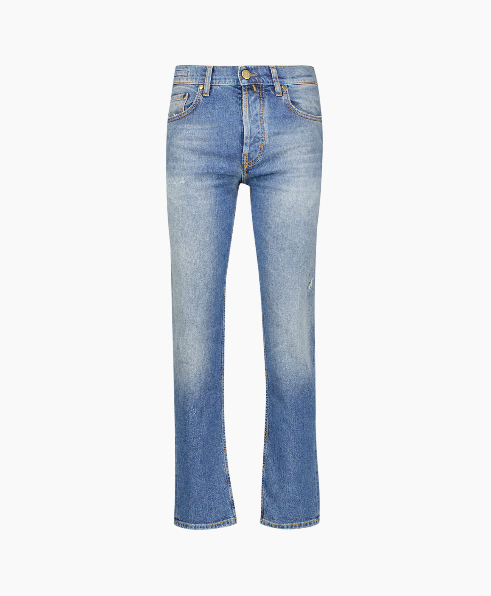Jeans 5 Pkt Cropped Carrot Blauw