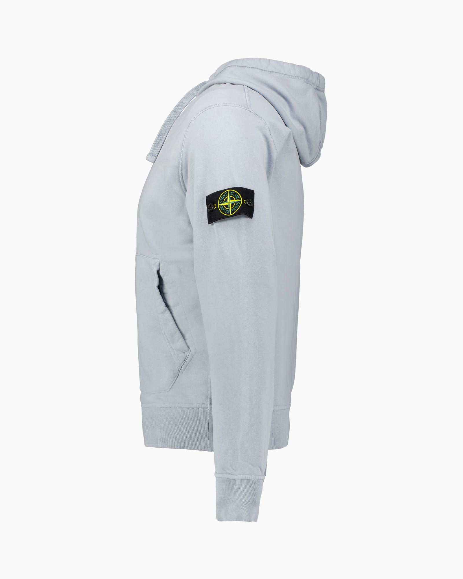 hoodie, patch, capuchon, zak, lichtblauw