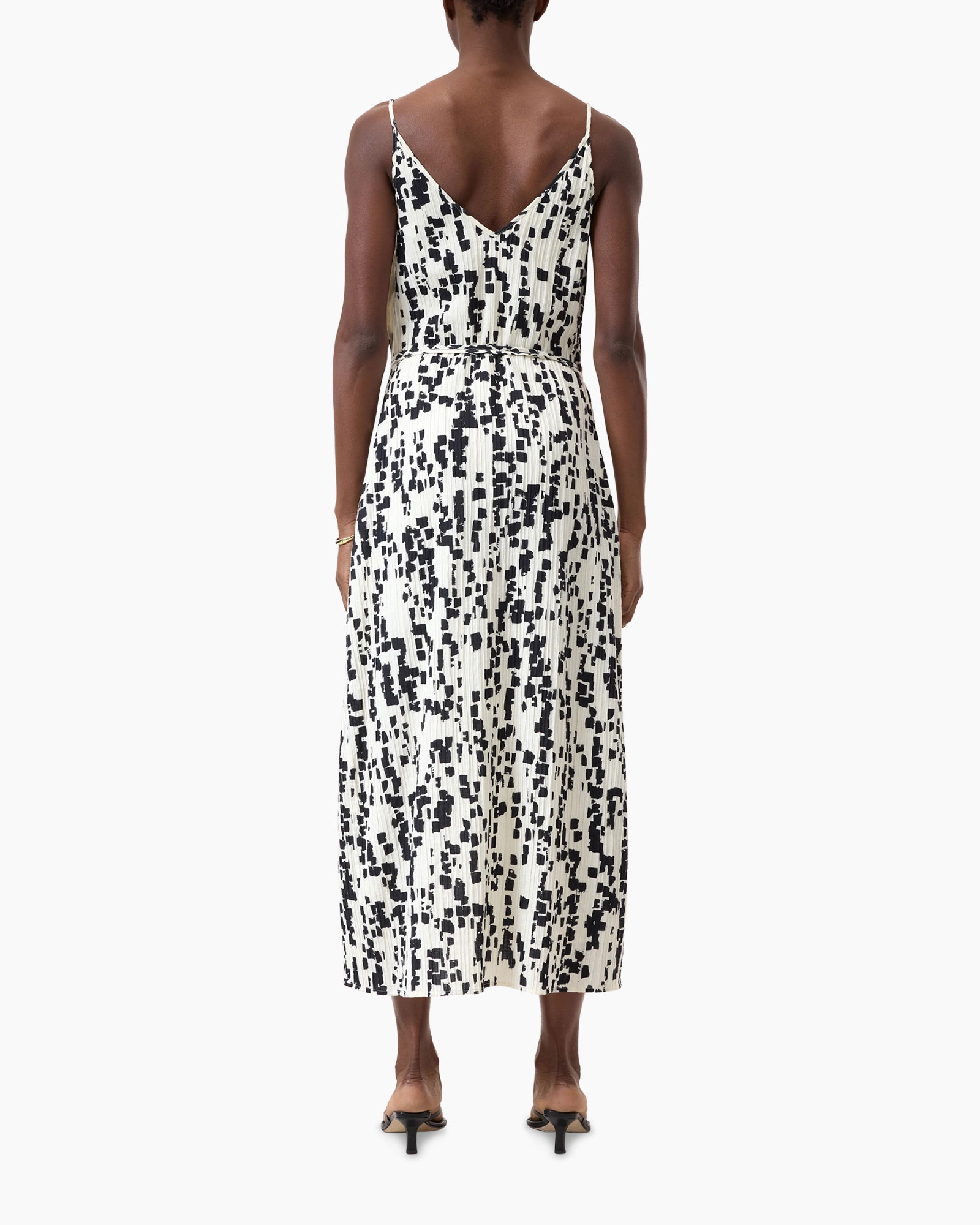 Midi Jurk Wrap Dress Beige