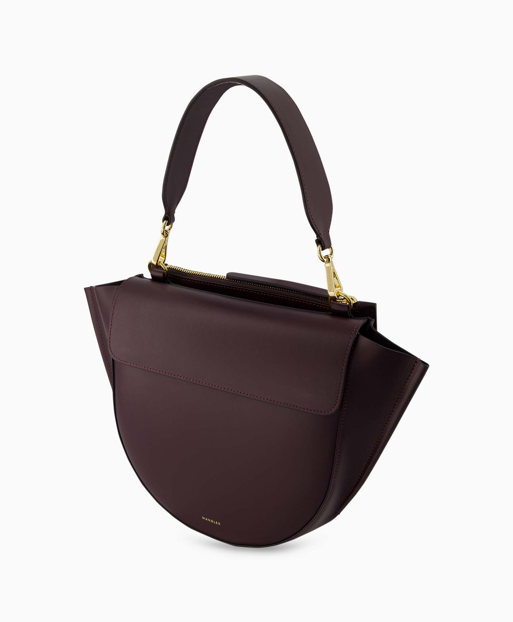 Wandler Crossbody Tas Hortensia Medium donker rood