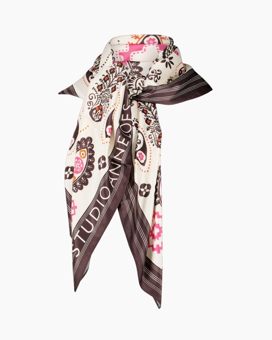 Zijde, paisley, patroon, twijfel, mode-accessoire