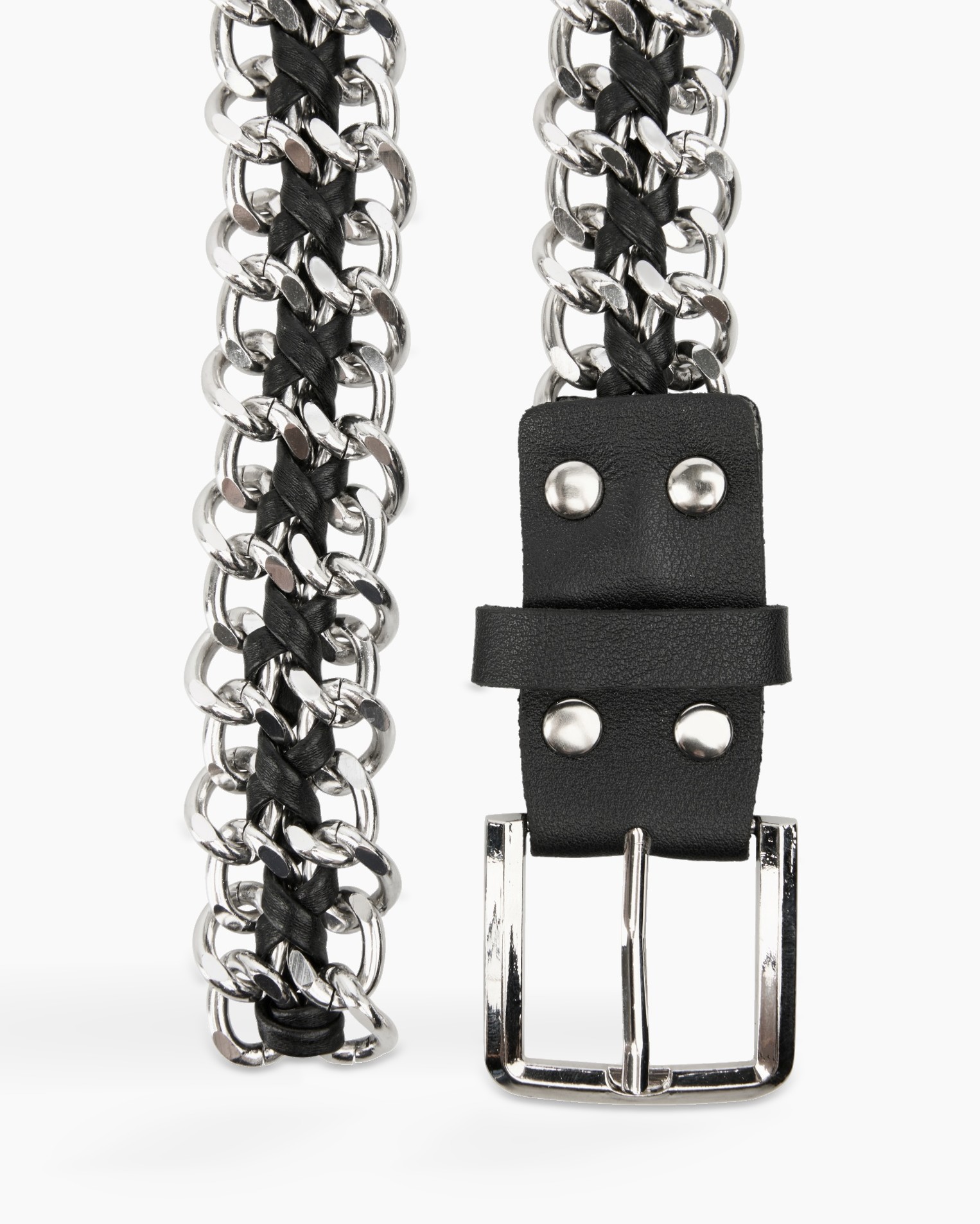 riem, ketting, tweekleurig, metallic, riemaccessoire