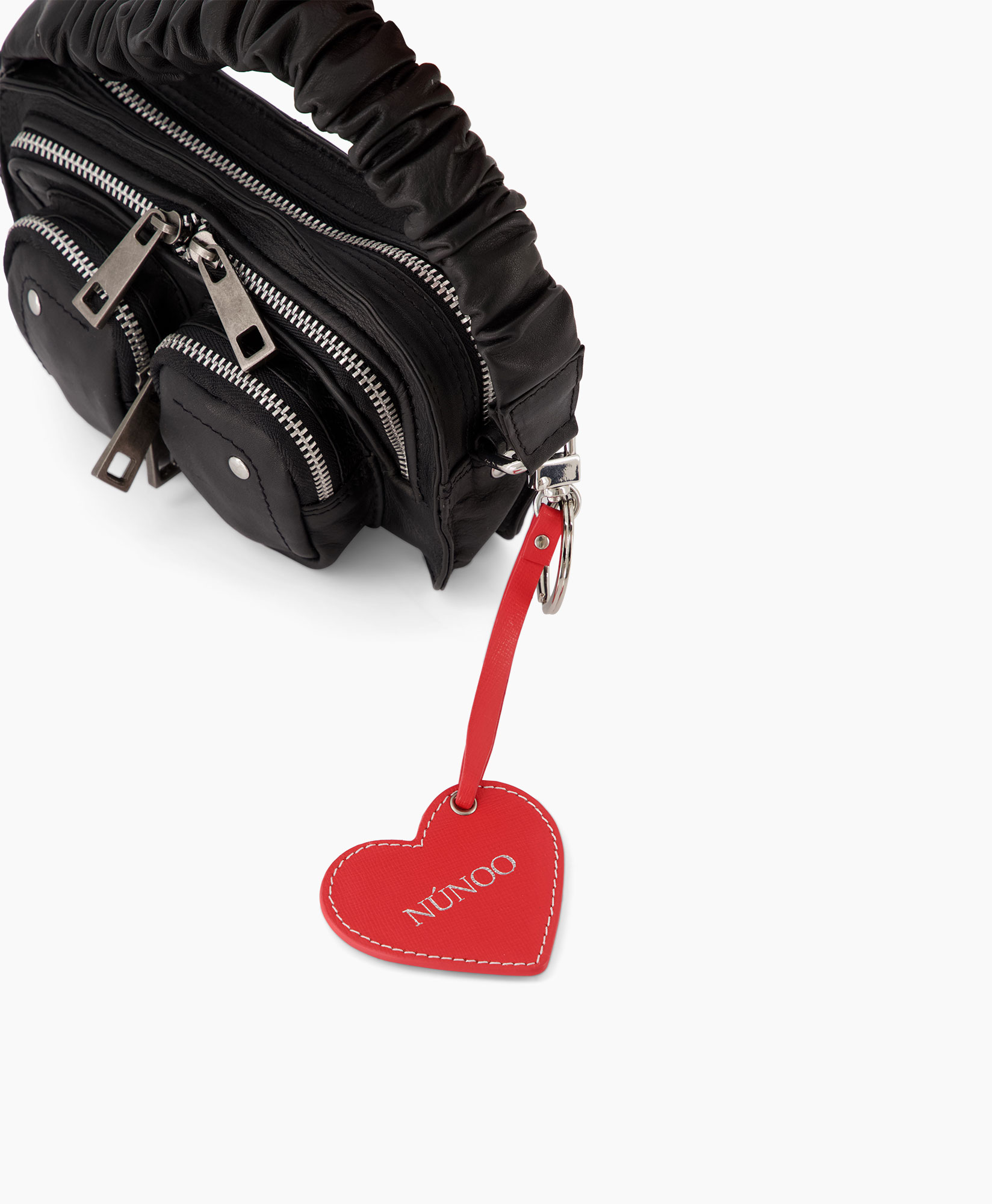 Nunoo Bags  Diversen Heart Keyring Florence Rood