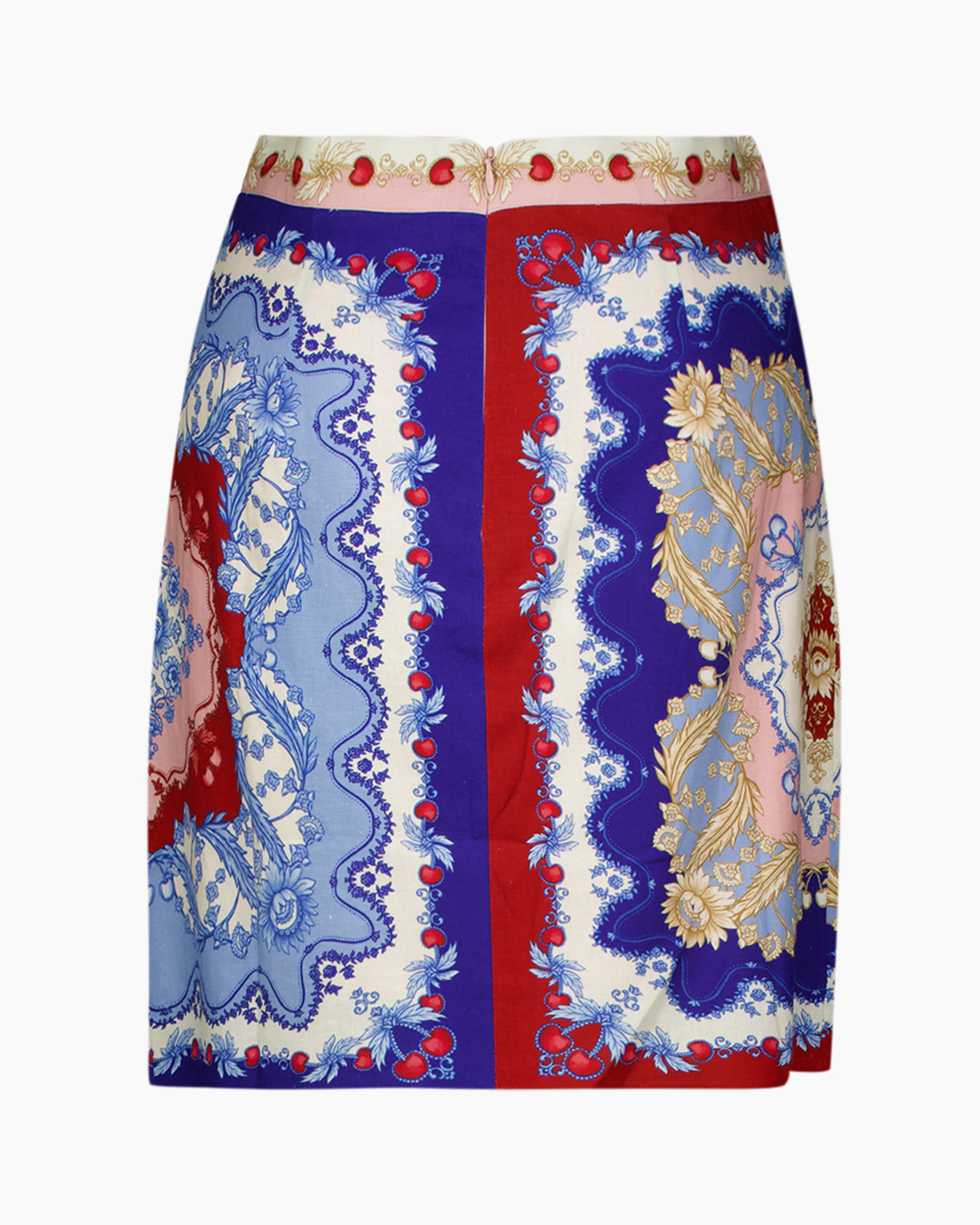 skirt, wrap, pattern, multicolor, baroque