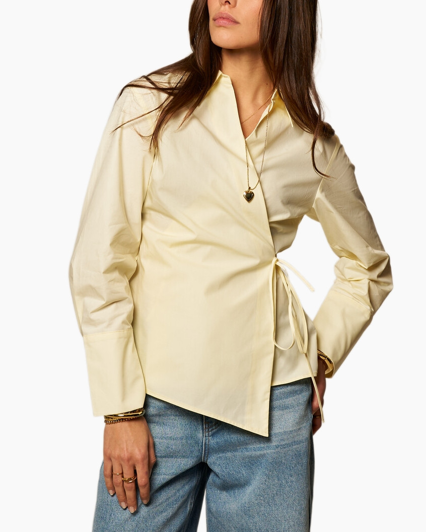Blouse, Shirt, Long Sleeve, Necklace, Dress Shirt