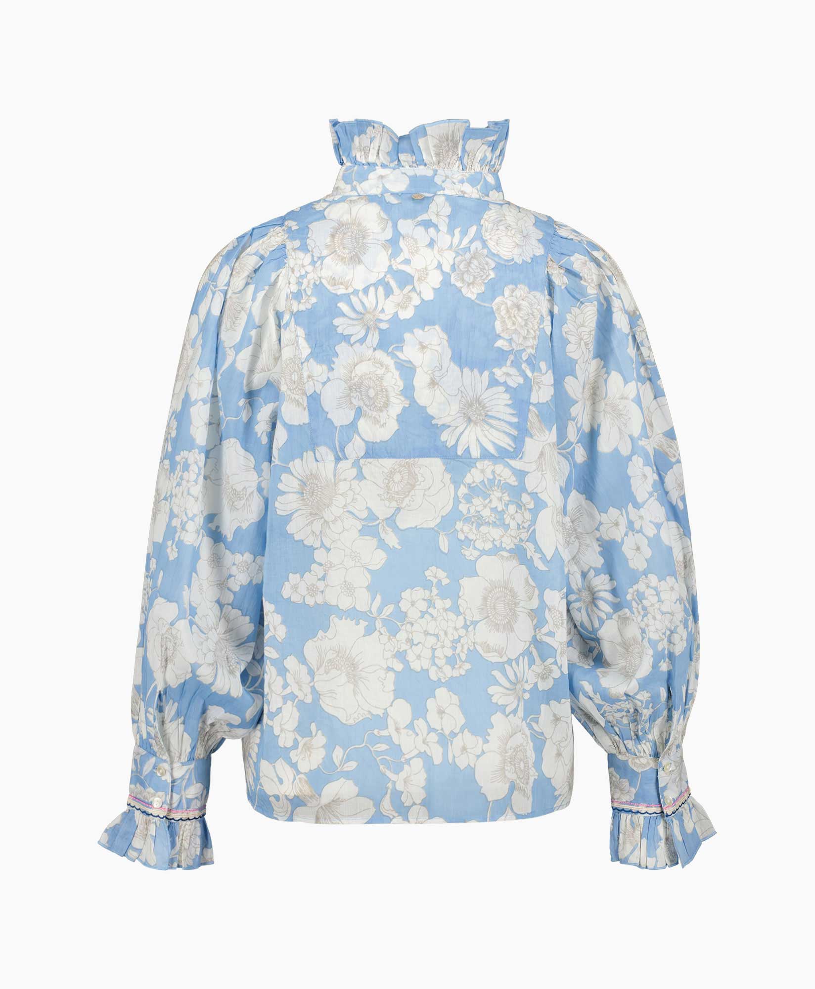 Antik Batik Blouse Peony1blo Blauw