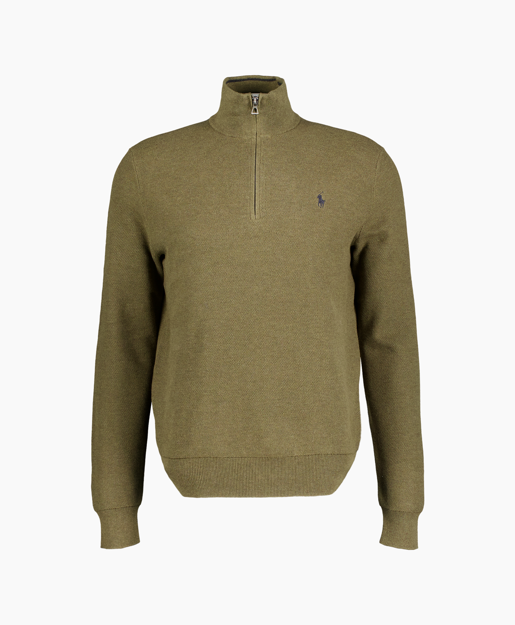 Sweater Half Zip Olijf