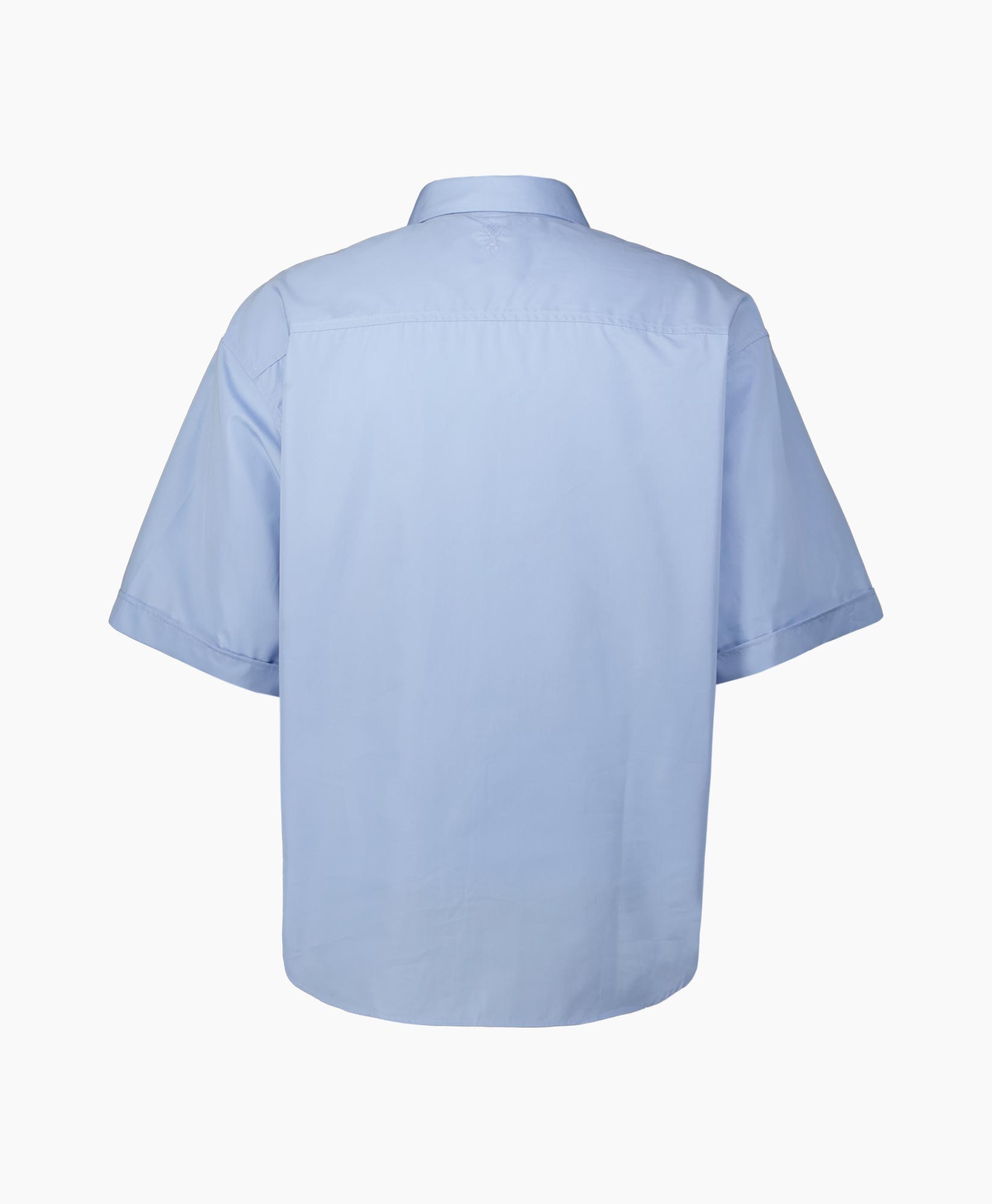 Overhemd Boxy Fit Sl Blauw