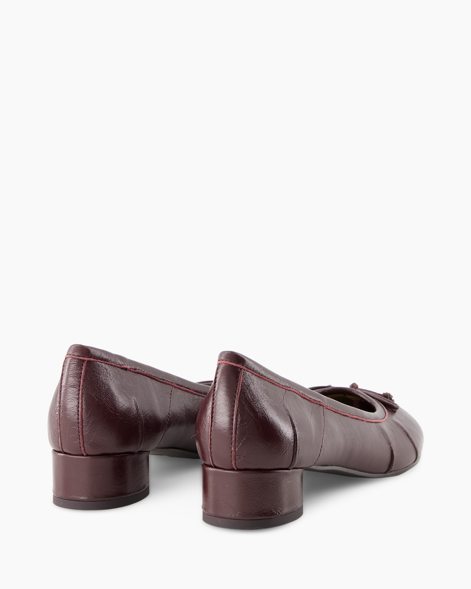damesschoenen, loafers, burgundy, leer, lage hak