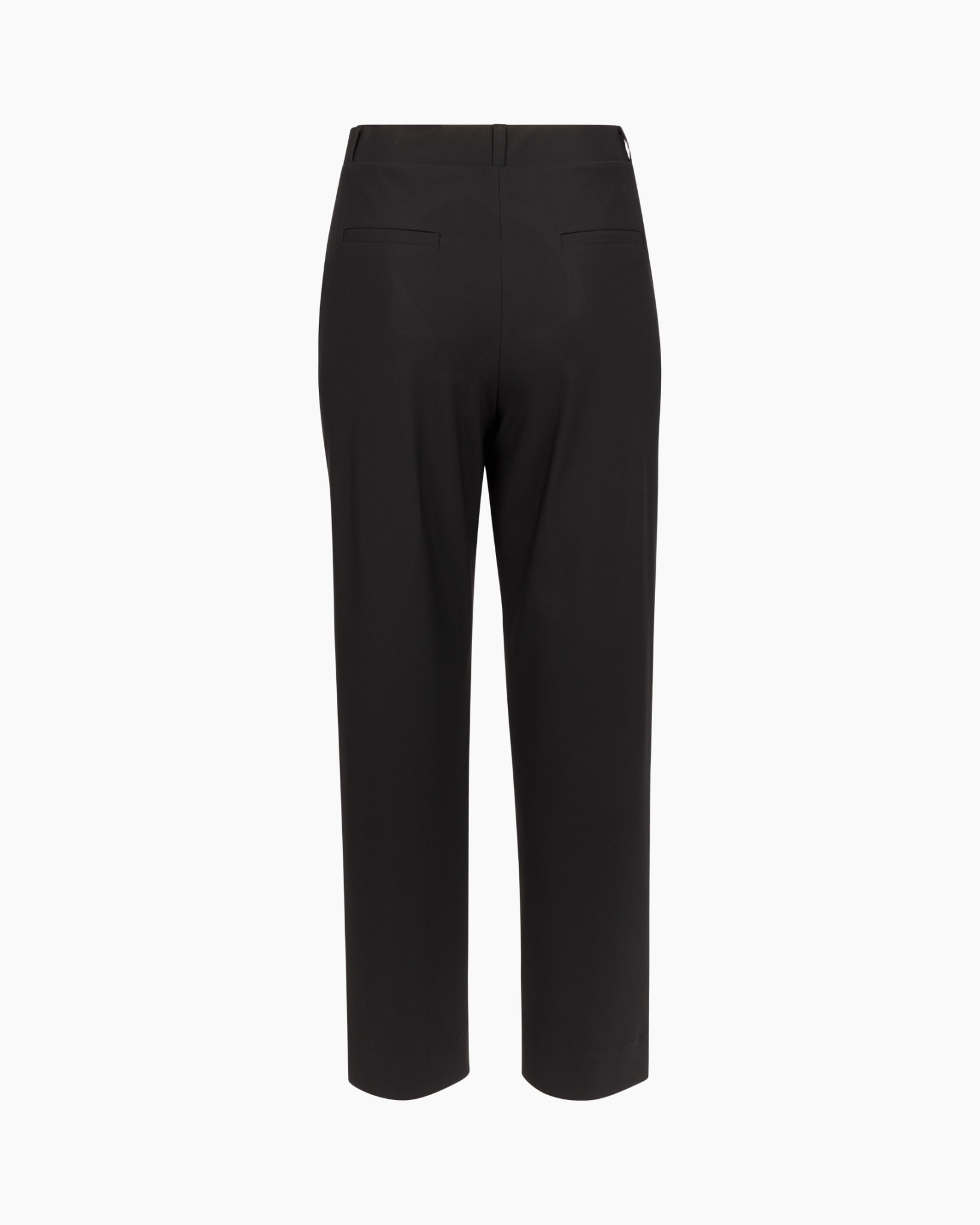 broek, zwart, wijdere-broek, achterzakken, platte-pas